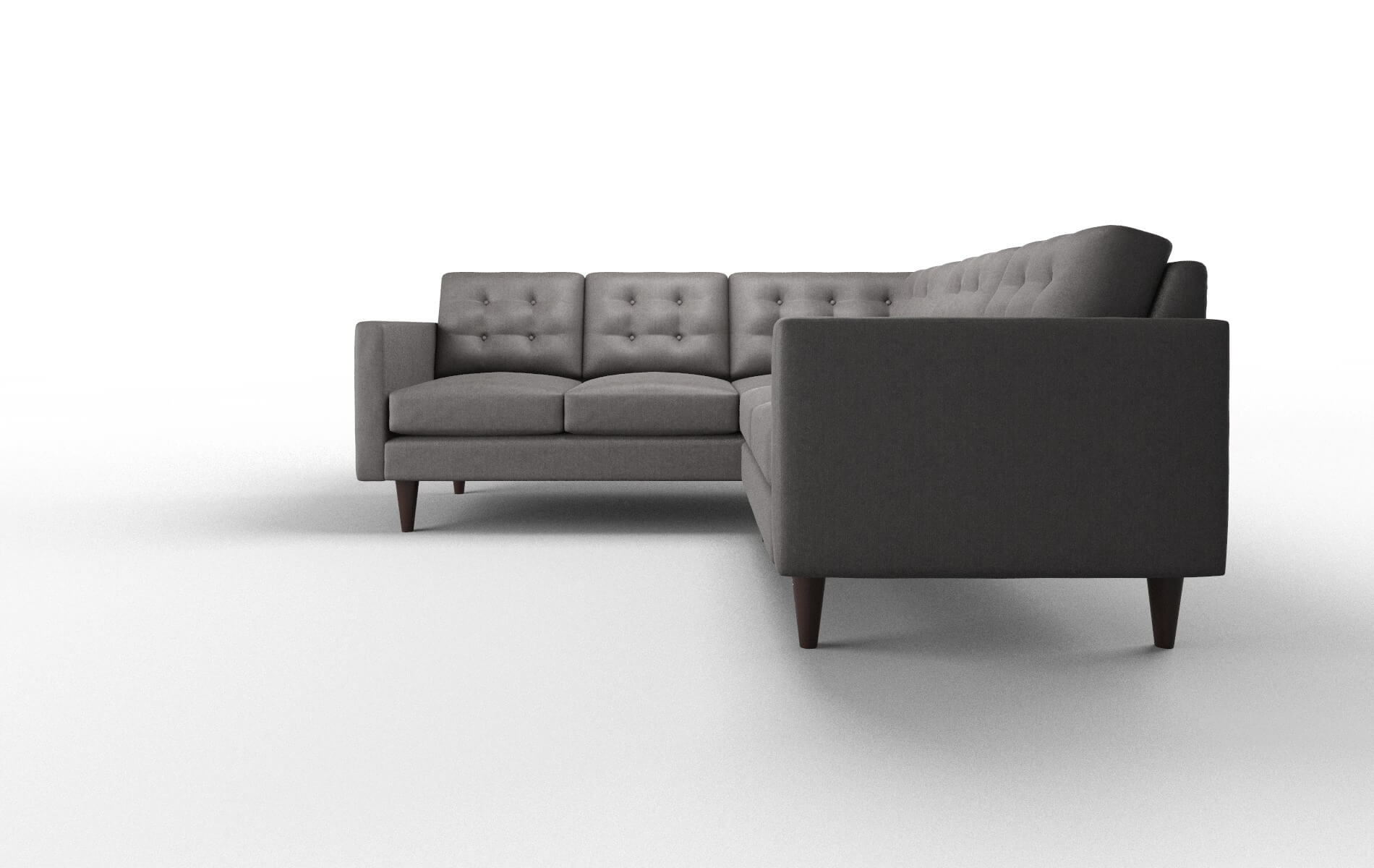 Turin Sasha Grey Sectional espresso legs 5