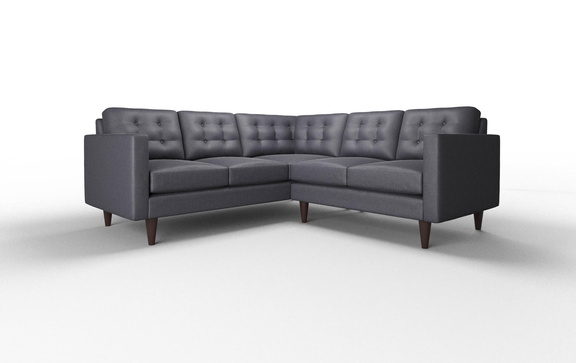 Turin Sasha Navy Sectional espresso legs 1