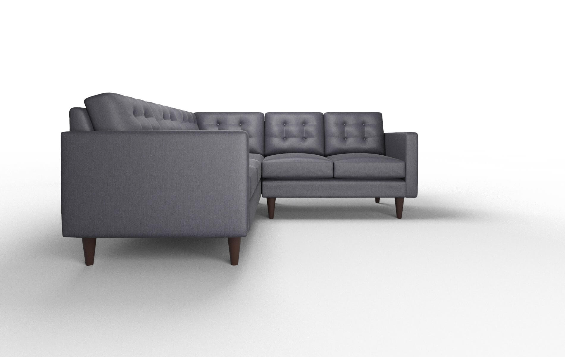 Turin Sasha Navy Sectional espresso legs 2