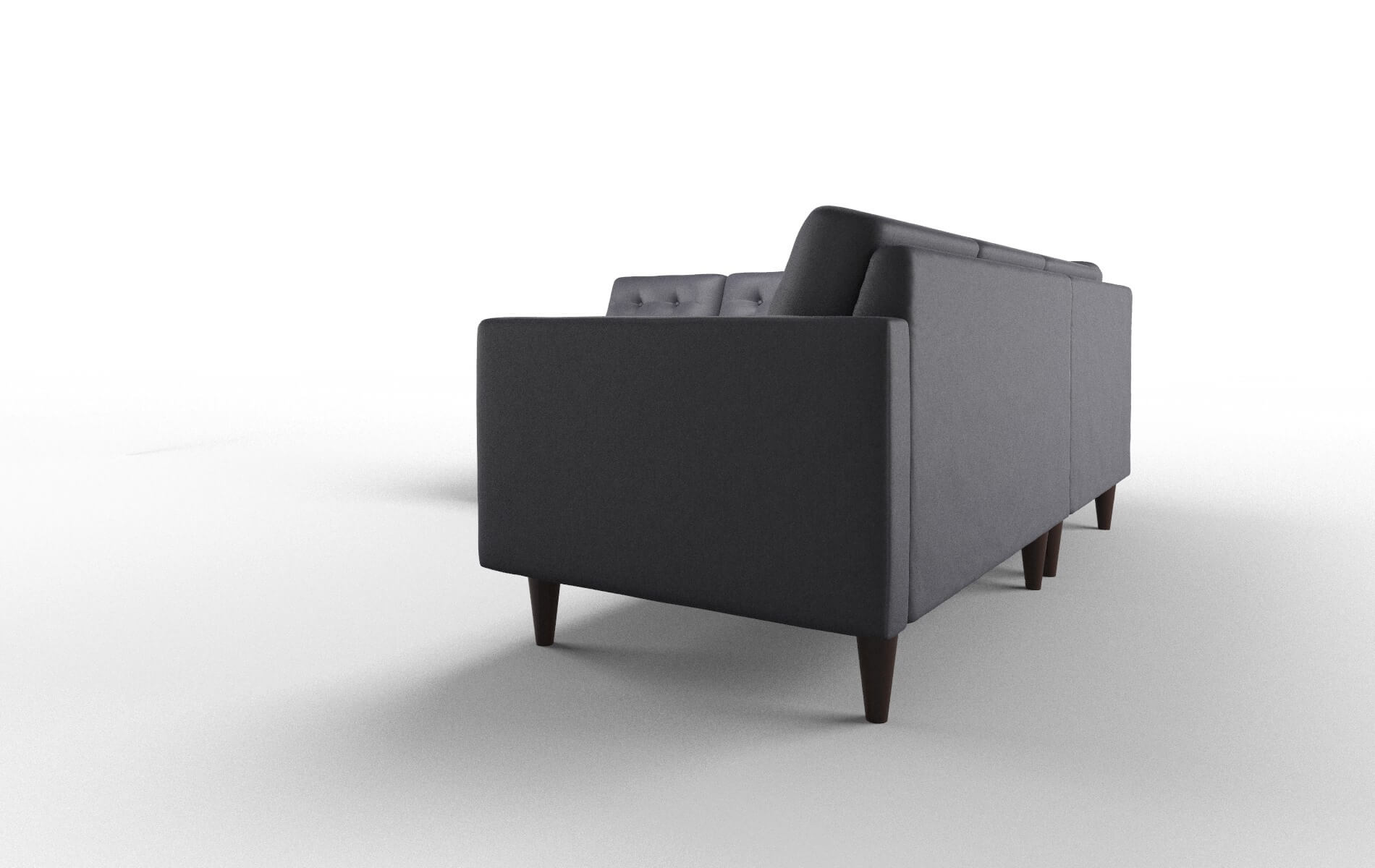 Turin Sasha Navy Sectional espresso legs 4