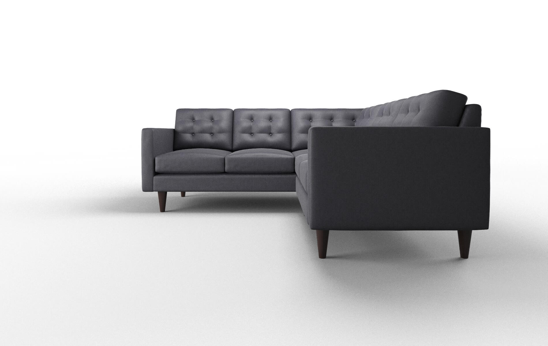 Turin Sasha Navy Sectional espresso legs 5