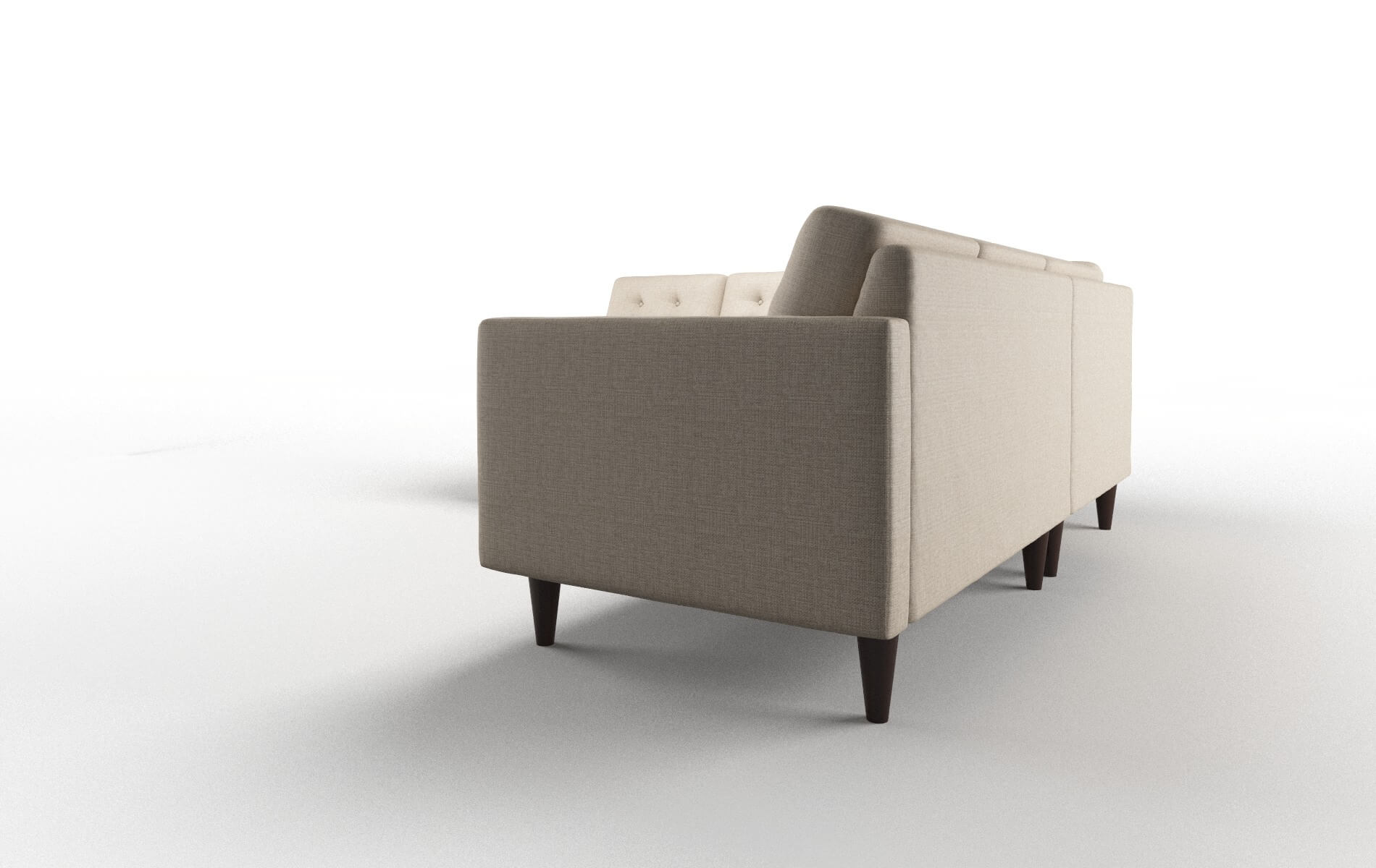 Turin Sosoftness 74 Sectional espresso legs 4