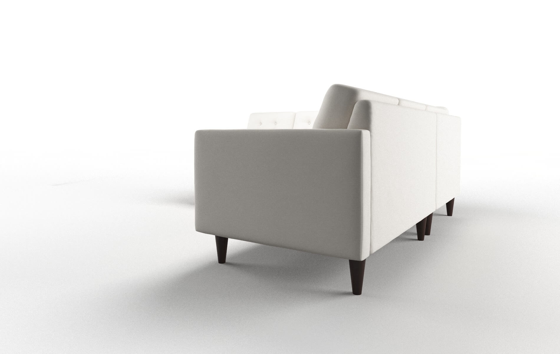 Turin Venice Eggshell Sectional espresso legs 4