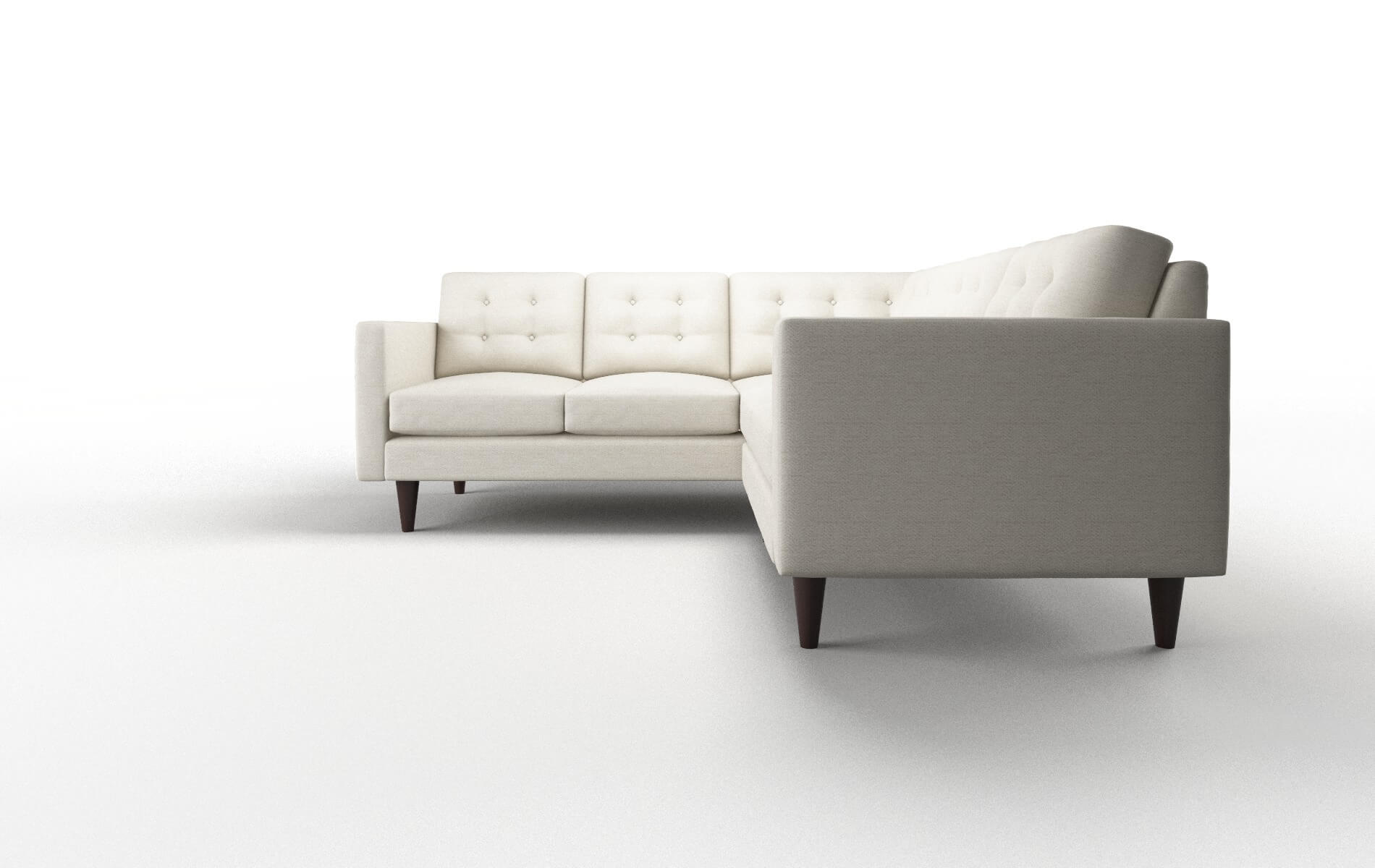 Turin Venus Cream Sectional espresso legs 5