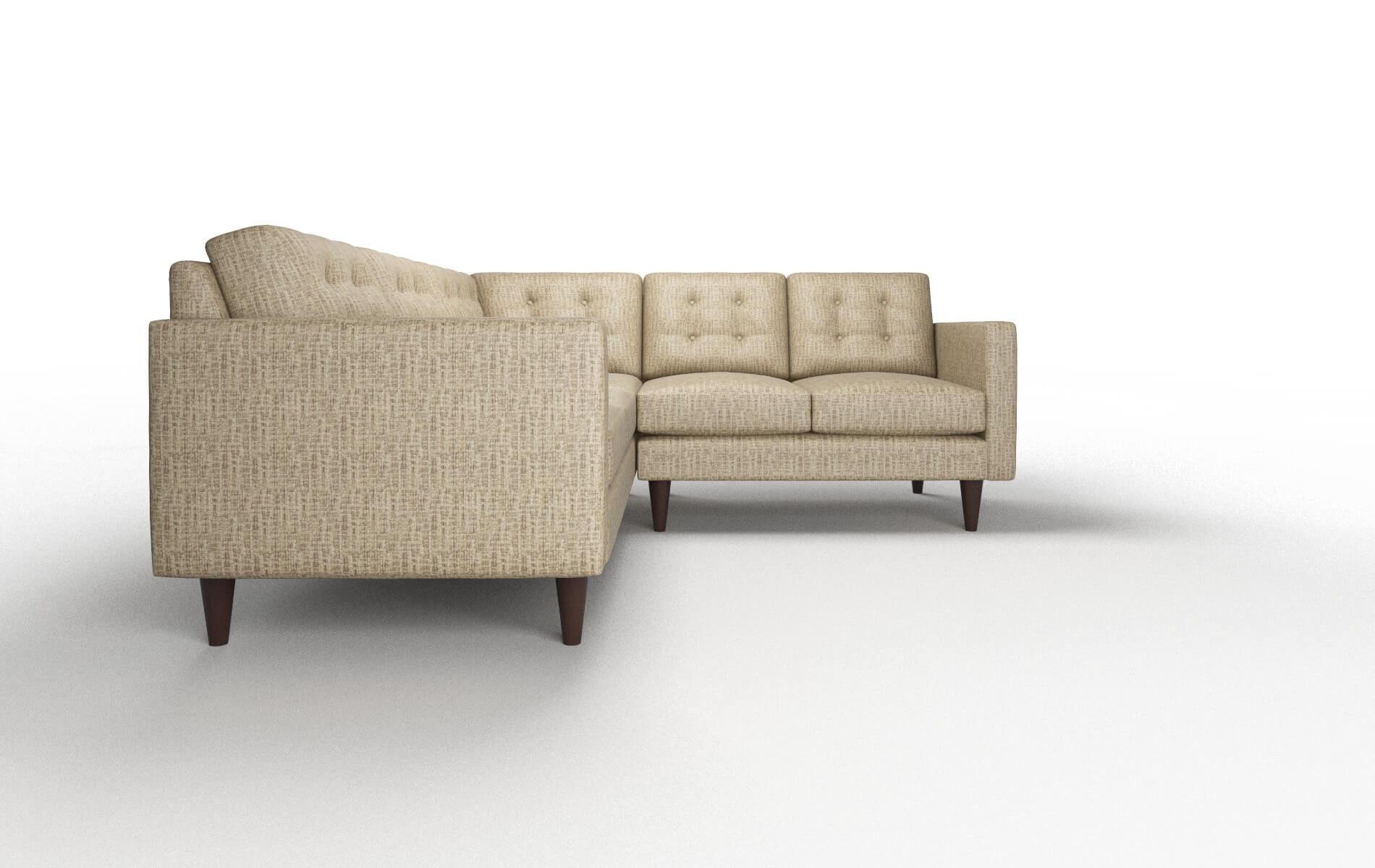 Turin Venus Mocha Sectional espresso legs 2