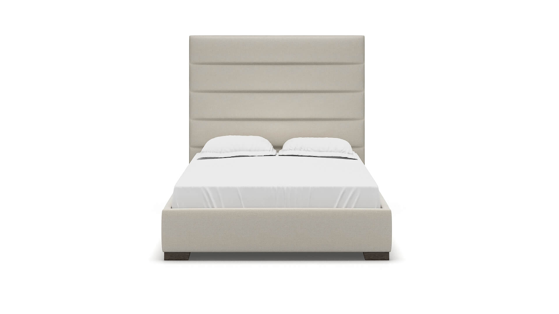 Vida Bungalow Ivory Bed espresso legs 1