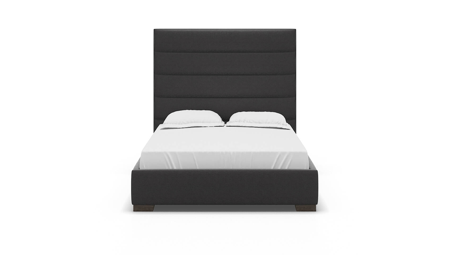 Vida Catalina Charcoal Bed espresso legs 1