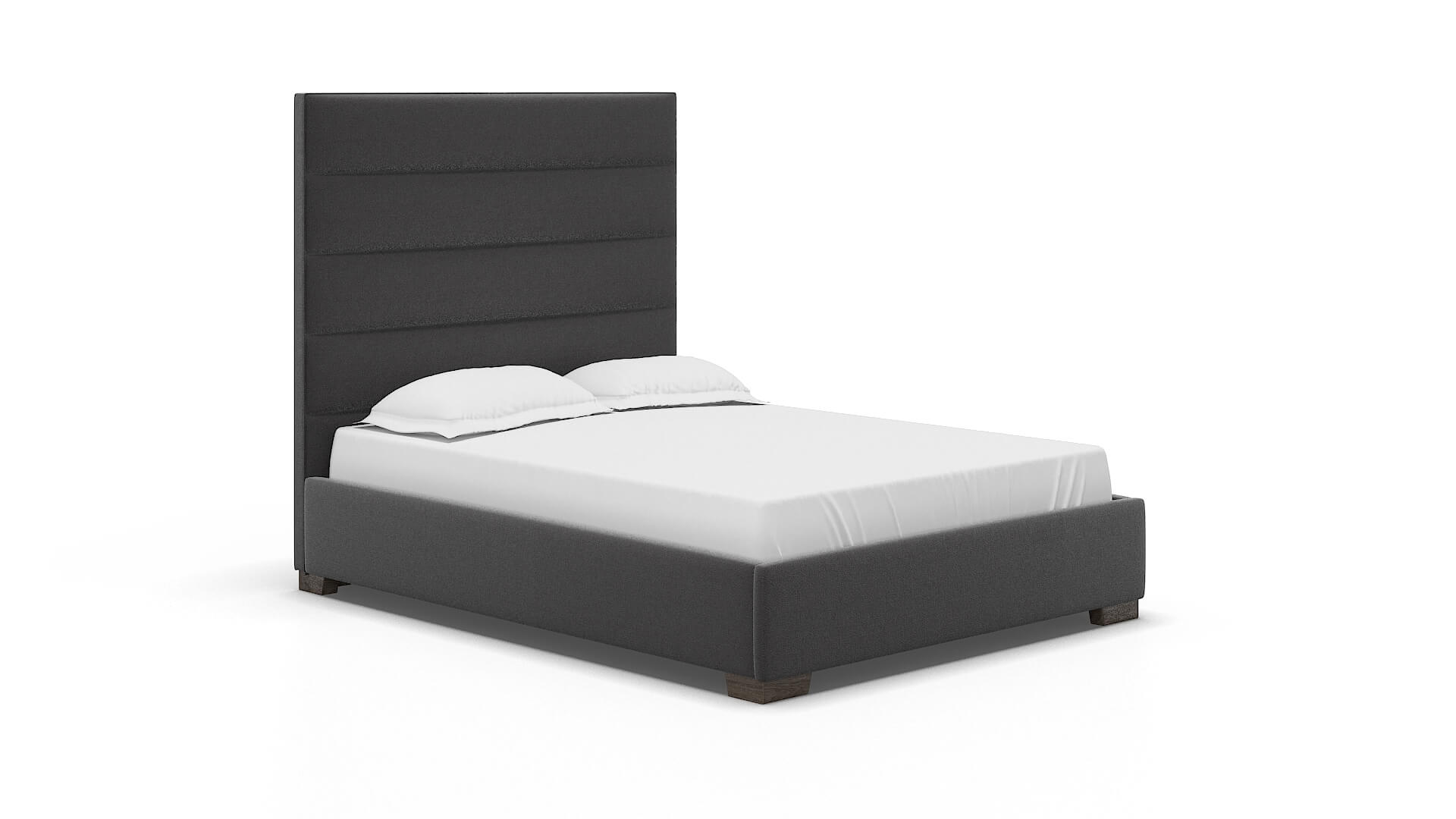 Vida Catalina Charcoal Bed espresso legs 2