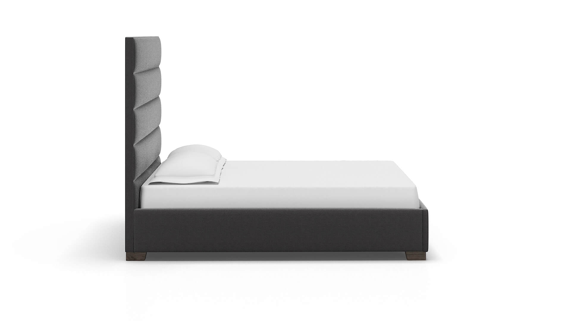 Vida Catalina Charcoal Bed espresso legs 3