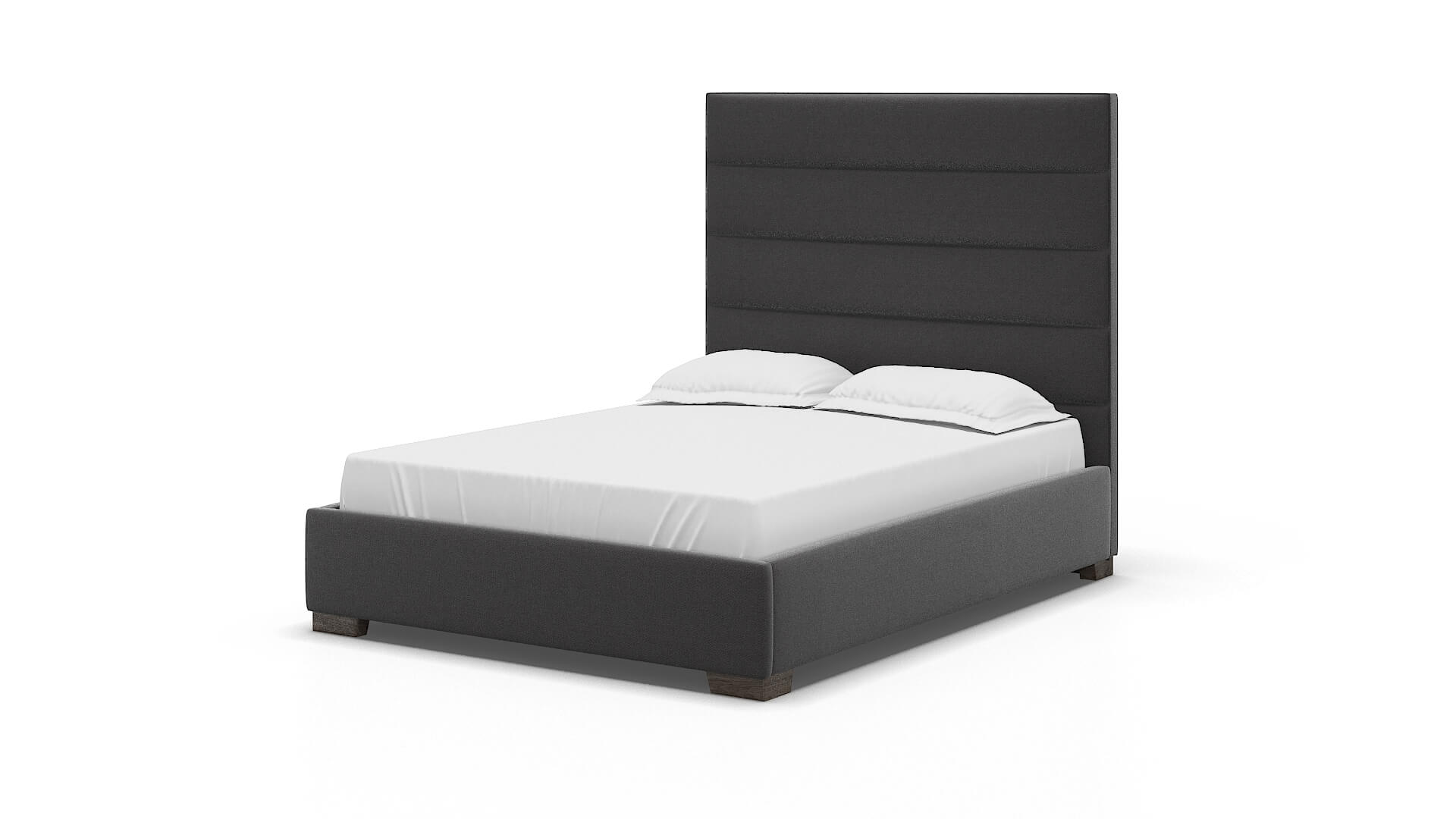 Vida Catalina Charcoal Bed espresso legs 5