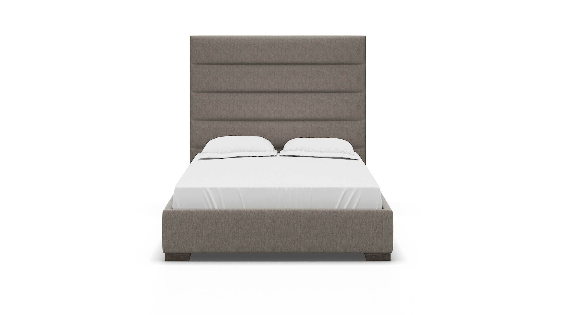 Vida Cosmo Taupe Bed espresso legs 1