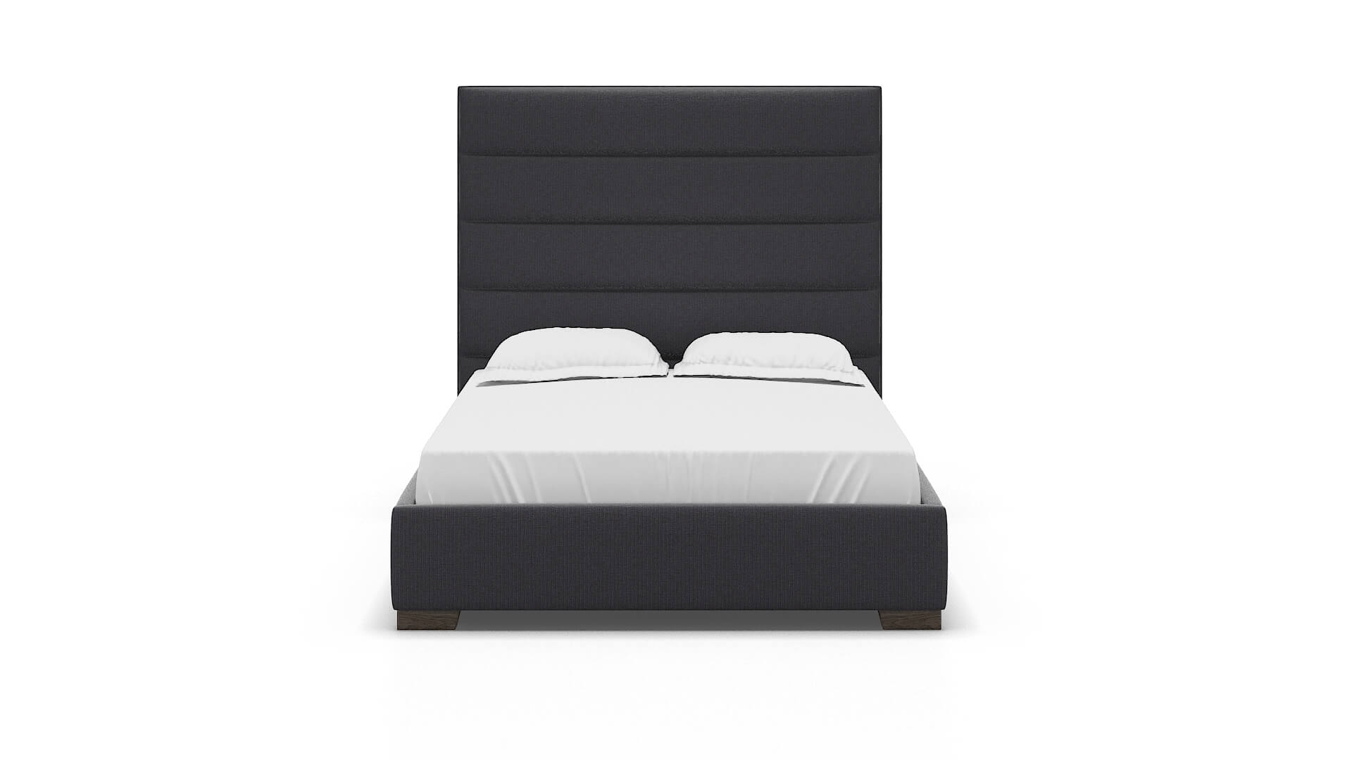 Vida Parker Charcoal Bed espresso legs 1