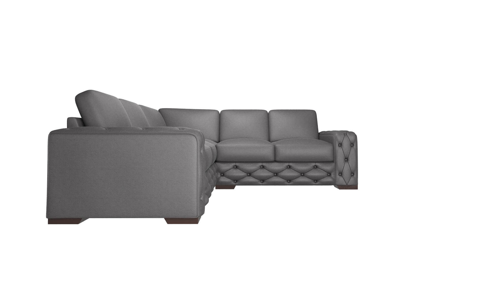 Windsor Catalina Charcoal Sectional espresso legs 2
