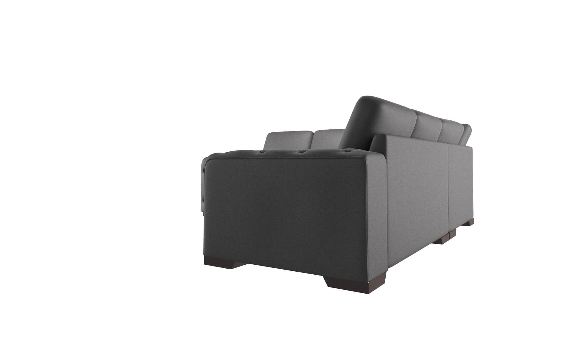 Windsor Catalina Charcoal Sectional espresso legs 4