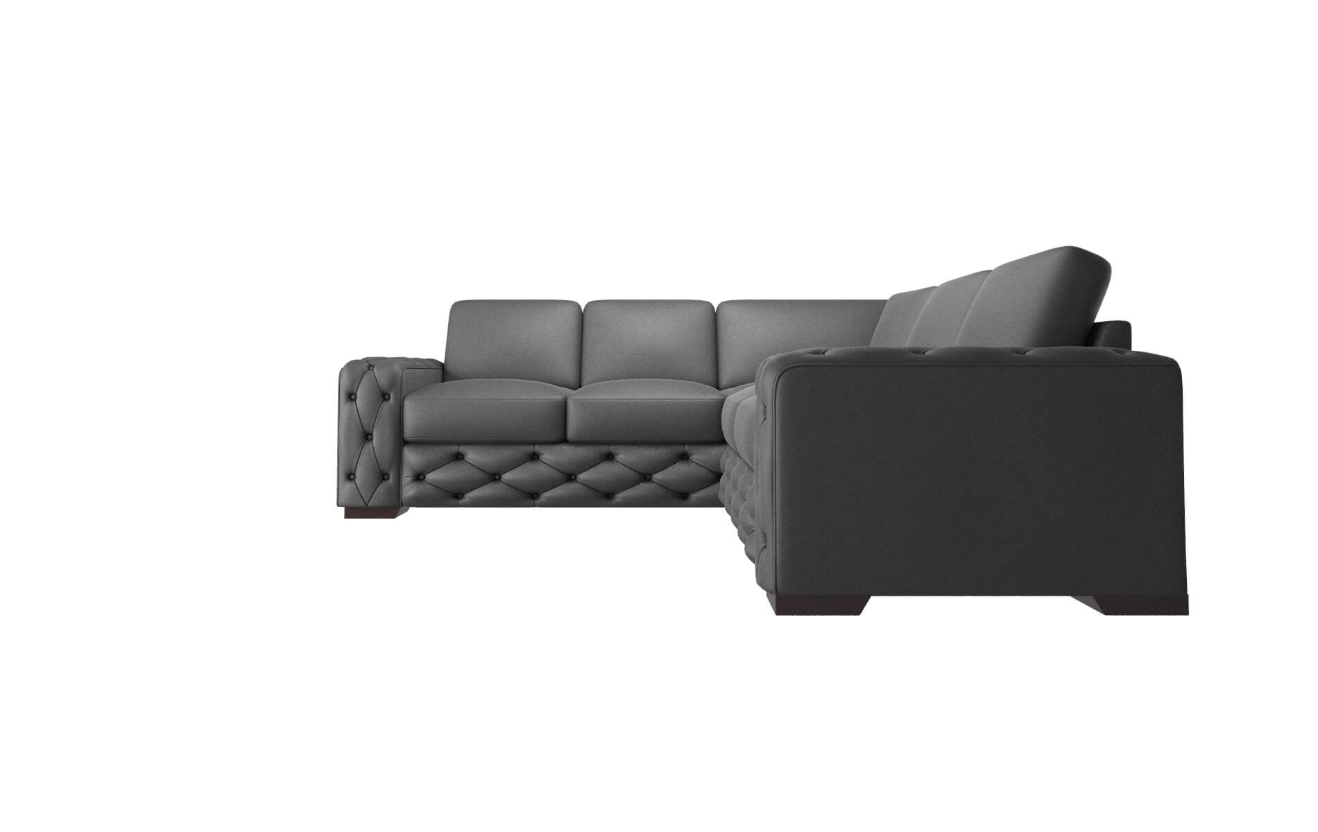 Windsor Catalina Charcoal Sectional espresso legs 5
