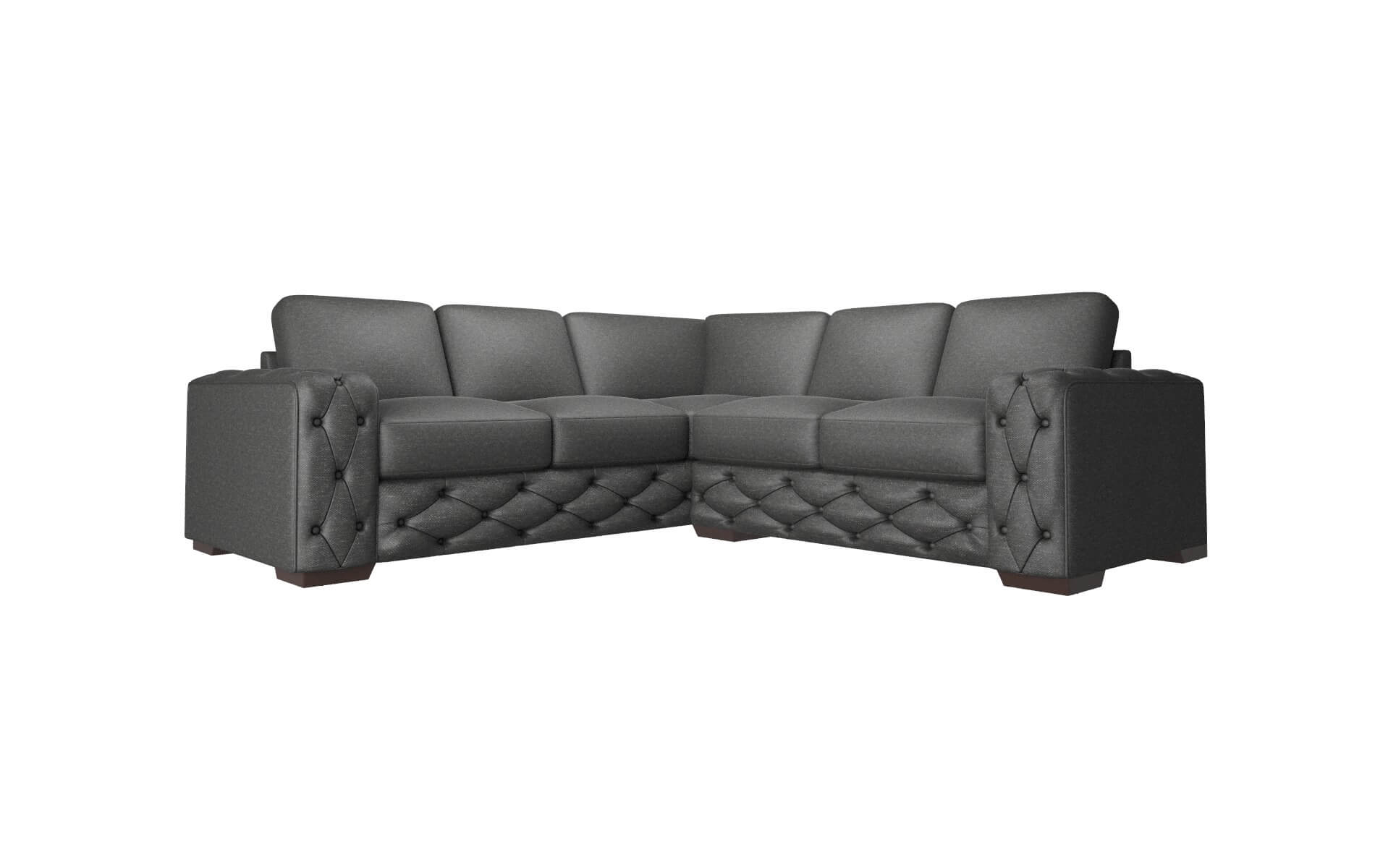 Windsor Chance Denim Sectional espresso legs 1