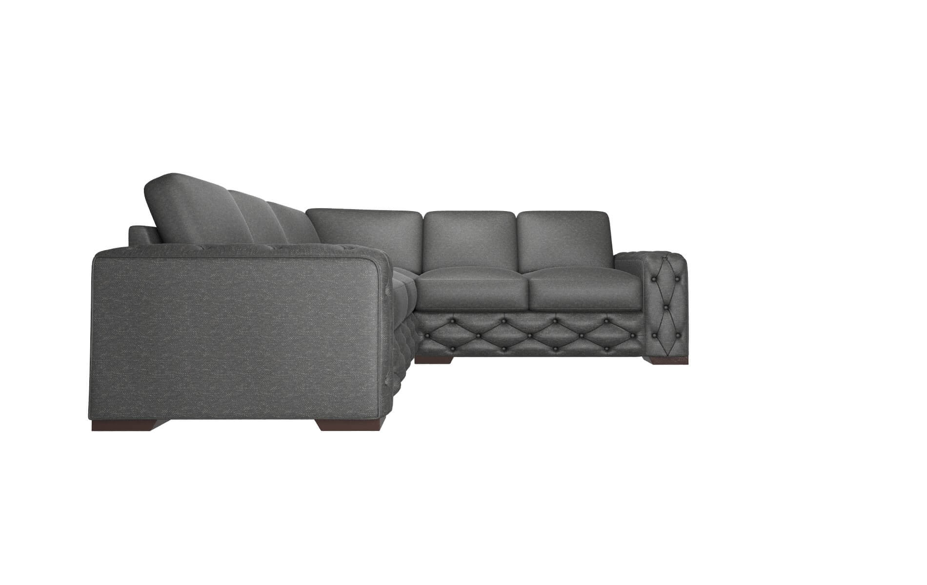 Windsor Chance Denim Sectional espresso legs 2