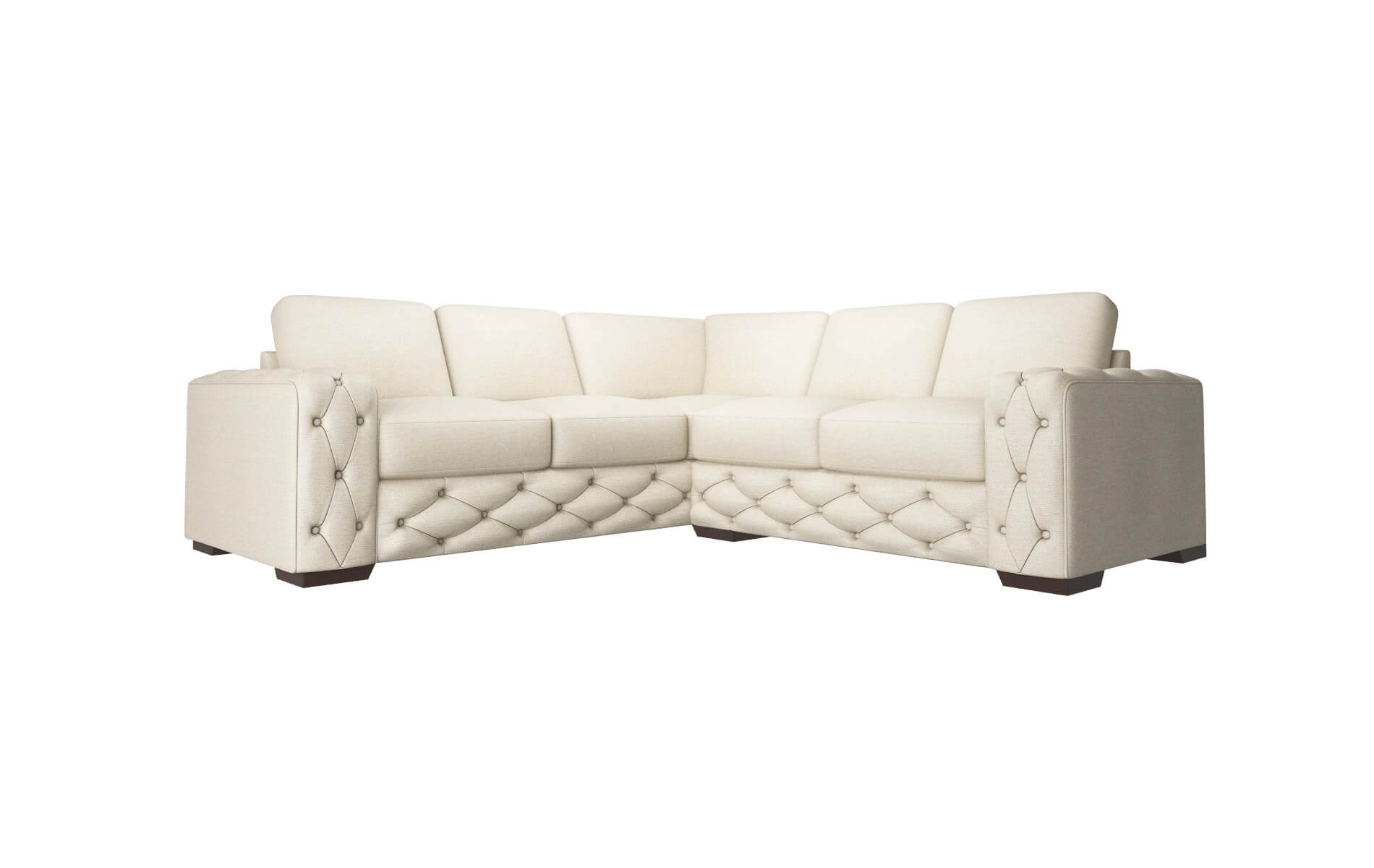 Windsor Chance Sand Sectional espresso legs