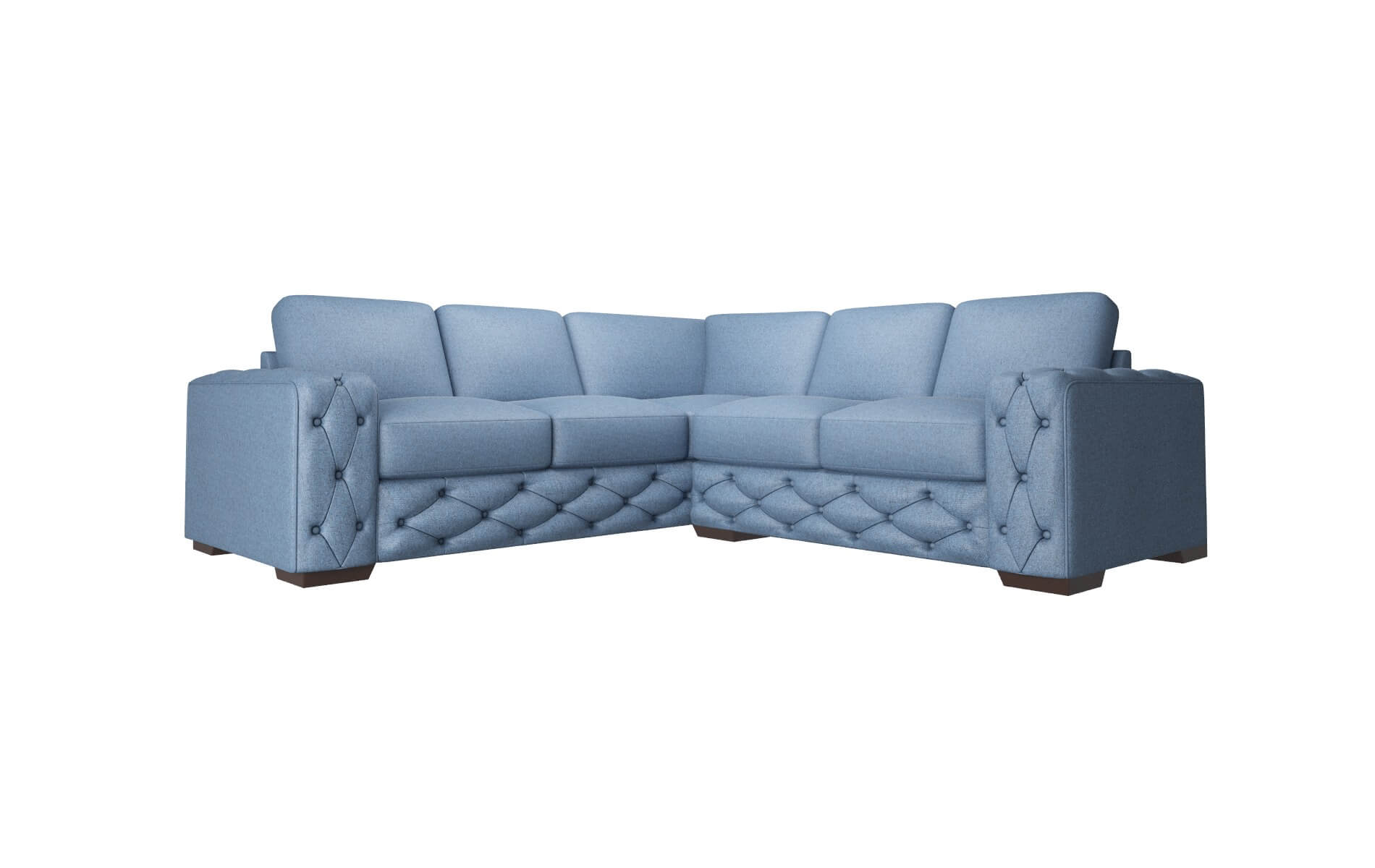 Windsor Clyde Deep_ocean Sectional espresso legs 1