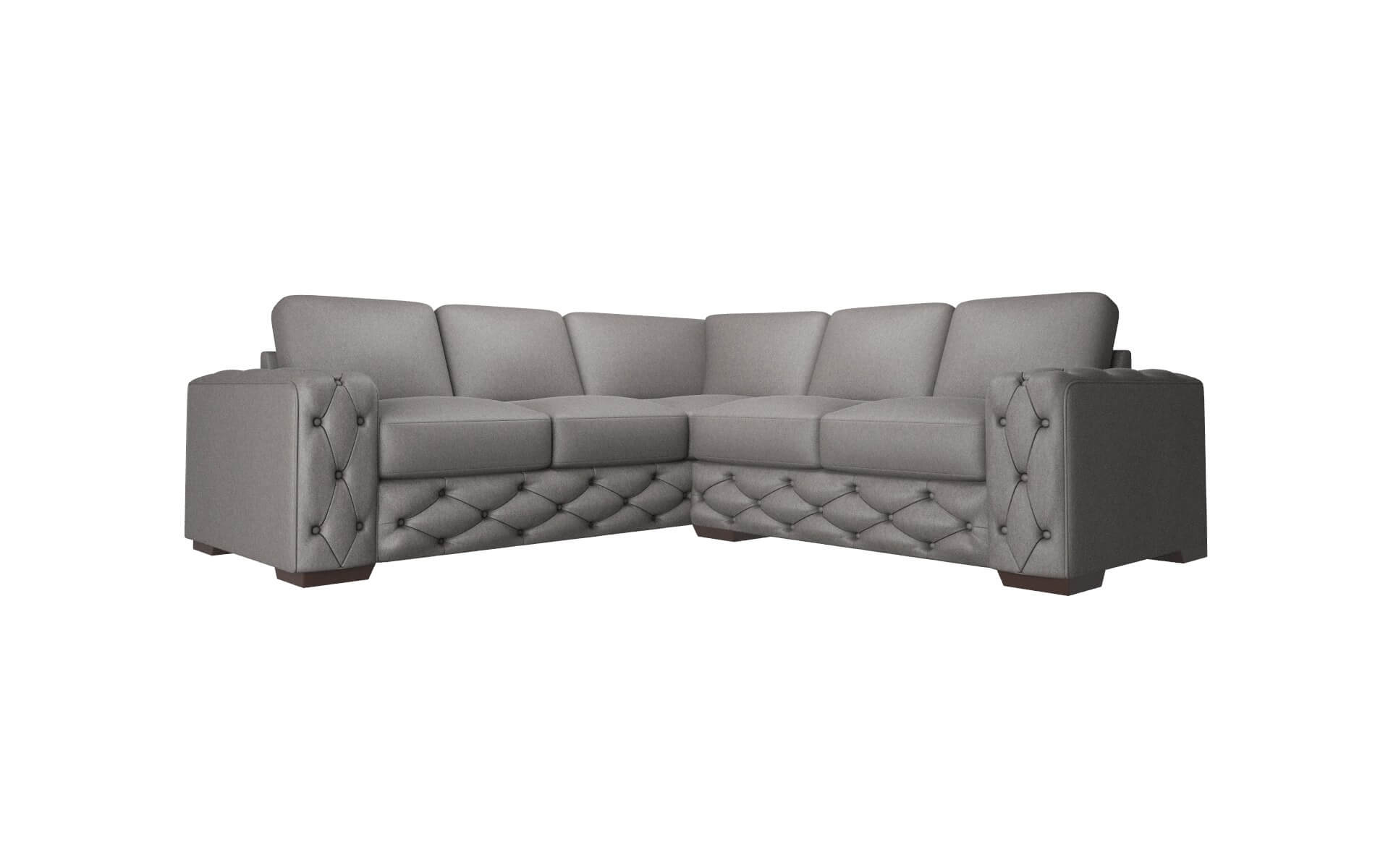 Windsor Cosmo Charcoal Sectional espresso legs