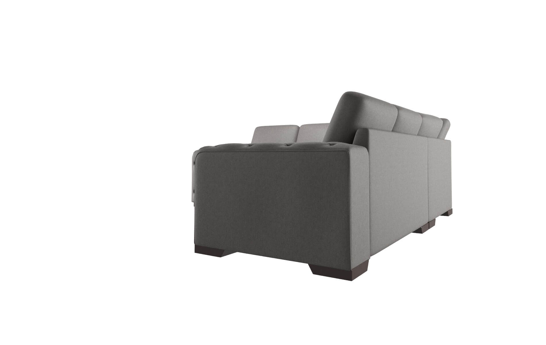 Windsor Cosmo Charcoal Sectional espresso legs 4