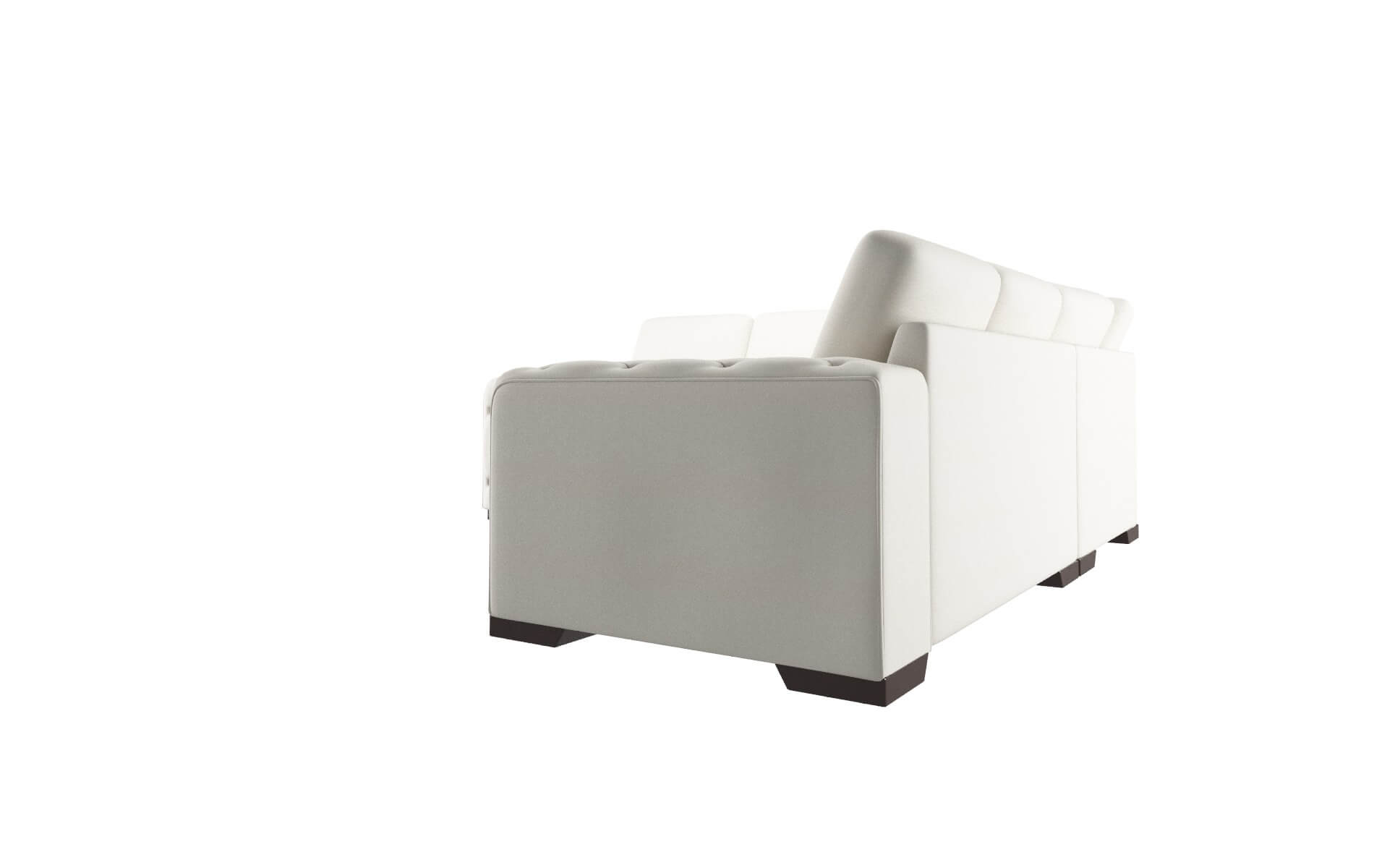 Windsor Cosmo Ivory Sectional espresso legs 4