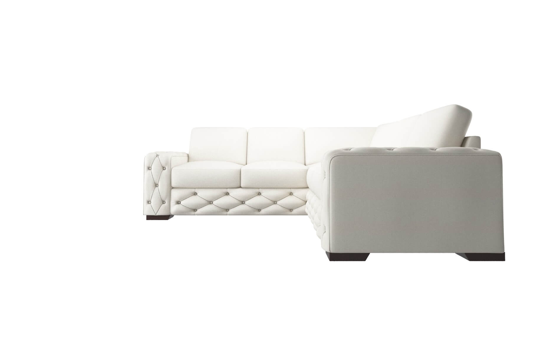Windsor Cosmo Ivory Sectional espresso legs 5