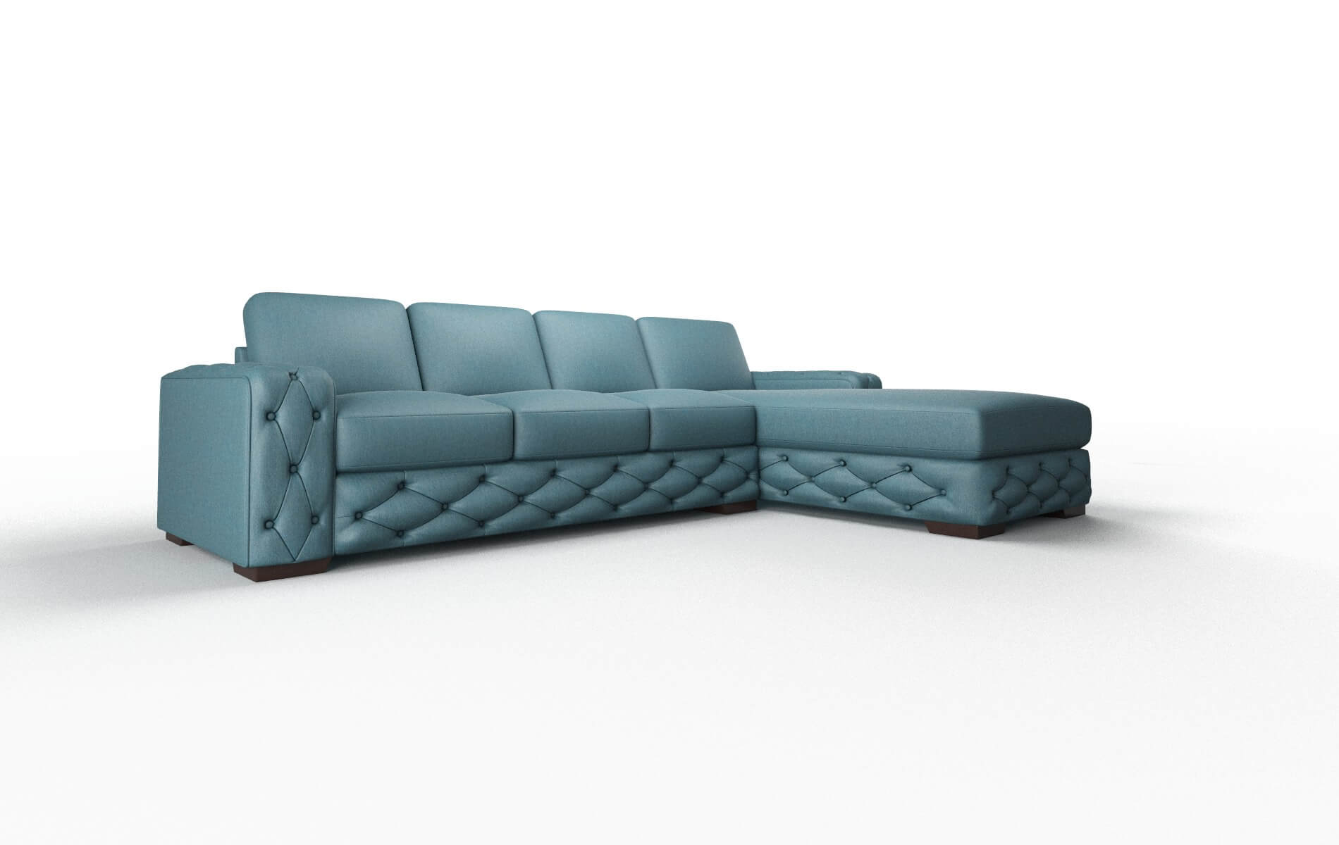 Windsor Cosmo Teal Panel espresso legs 2