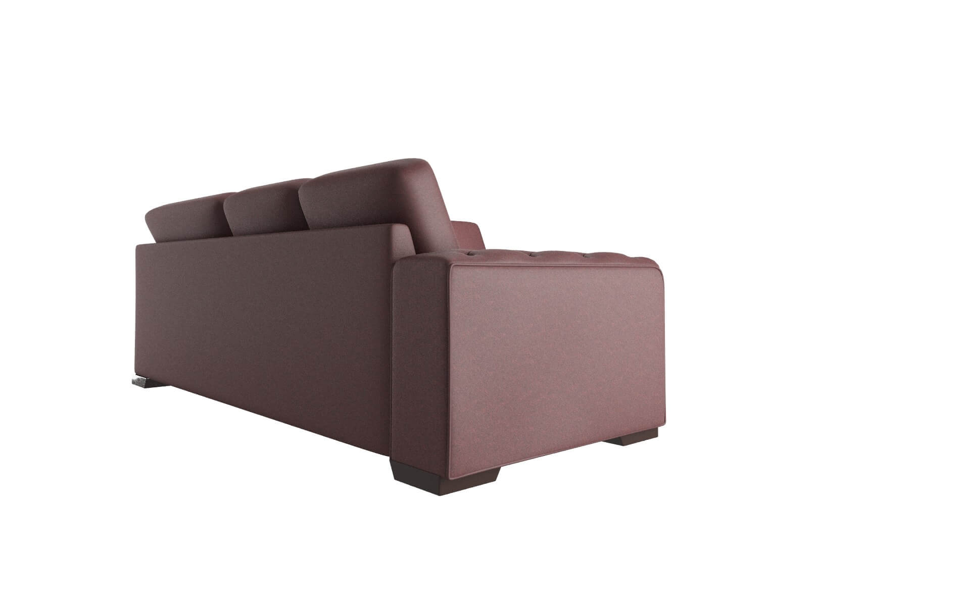 Windsor Derby Berry Sectional espresso legs 3