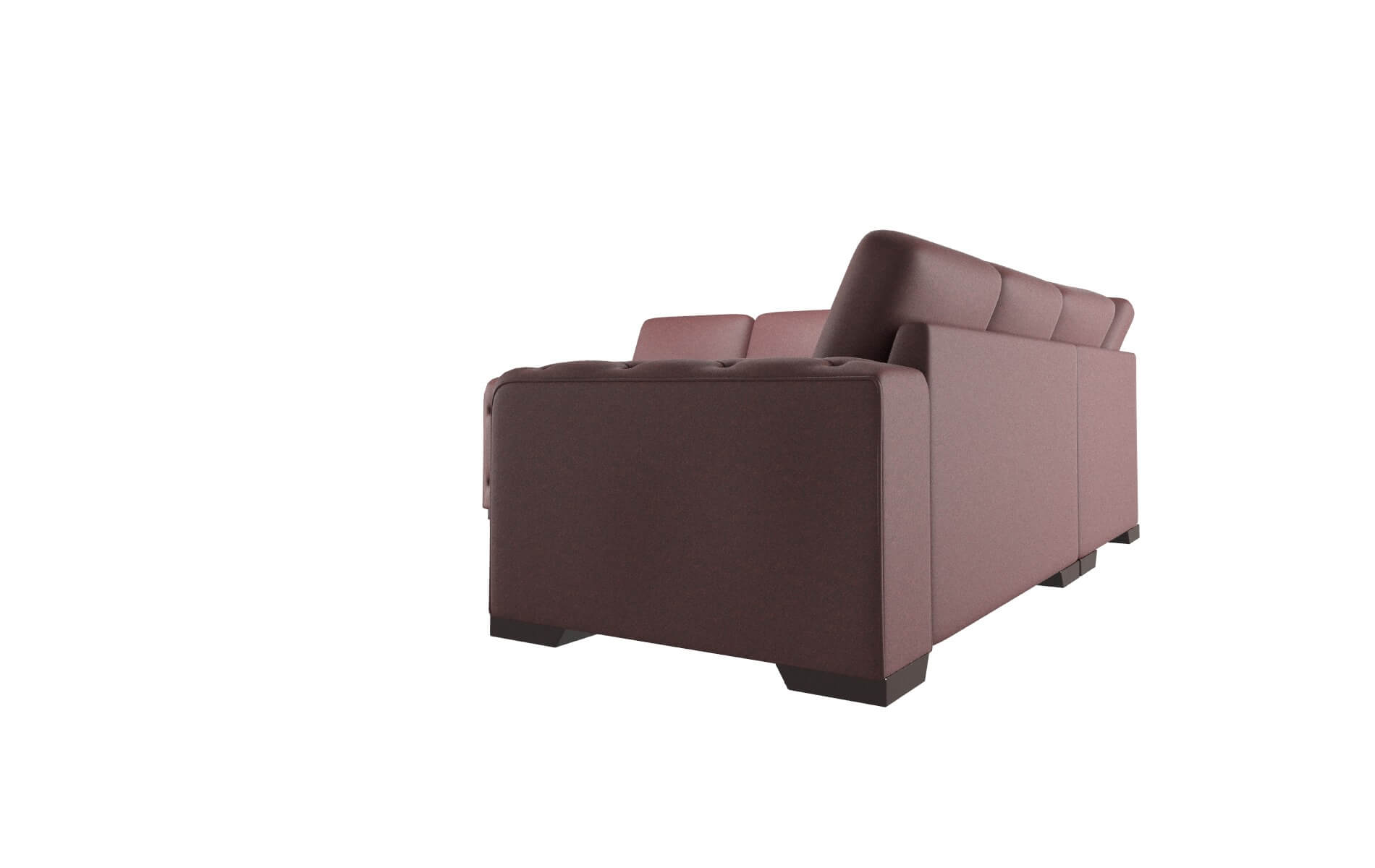 Windsor Derby Berry Sectional espresso legs 4