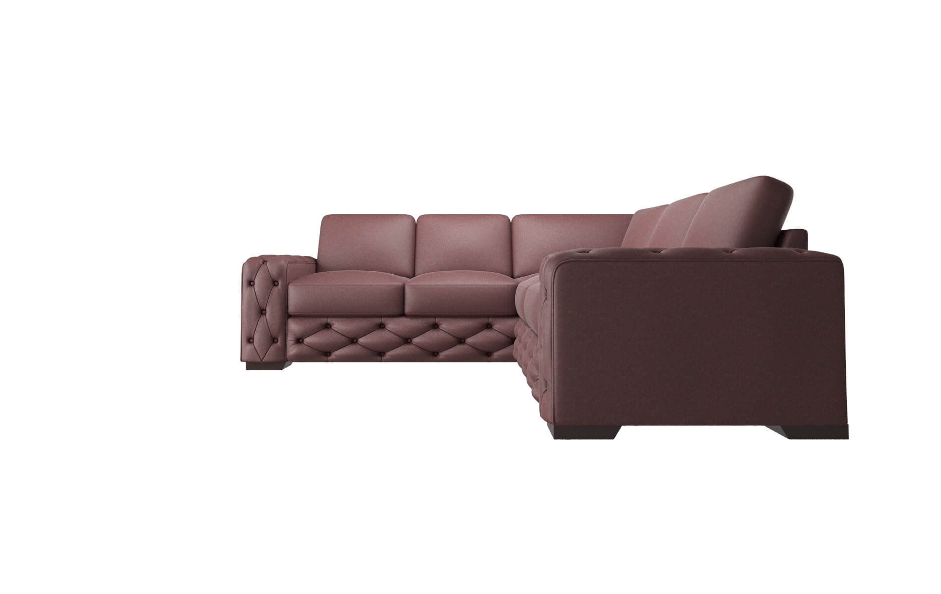 Windsor Derby Berry Sectional espresso legs 5