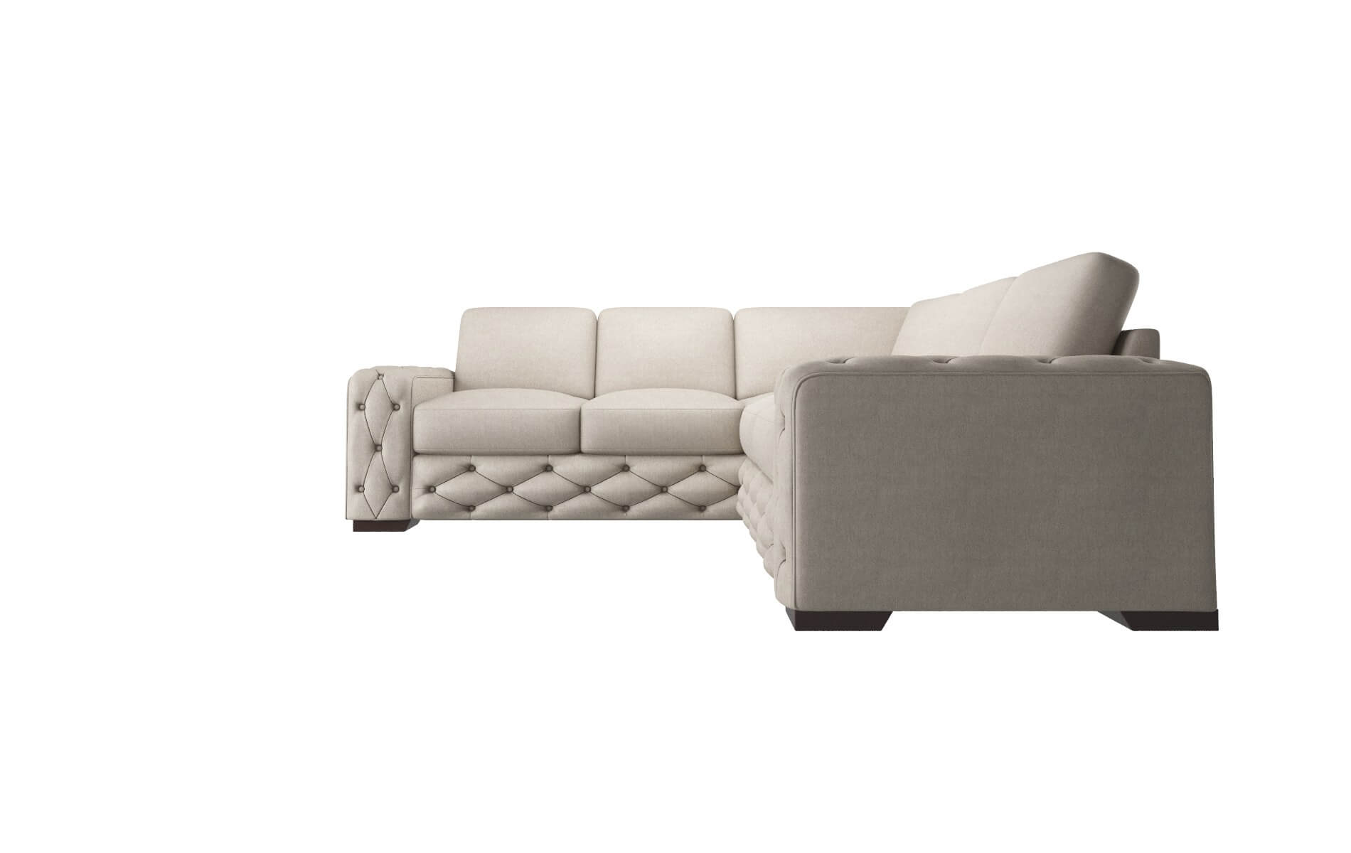 Windsor Derby Linen Sectional espresso legs 5