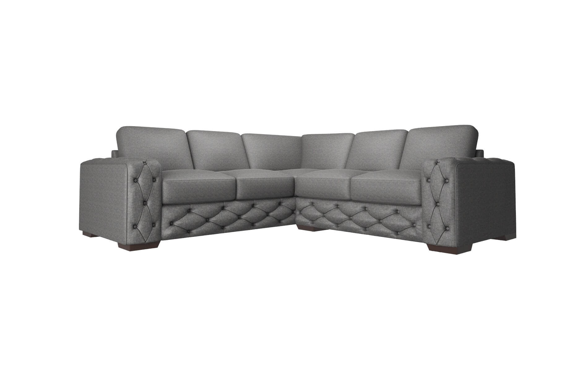 Windsor Insight Charcoal Sectional espresso legs 1