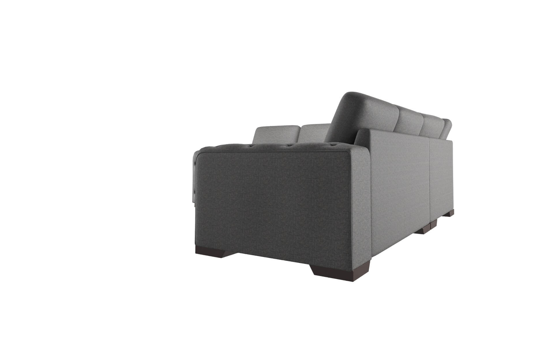 Windsor Insight Charcoal Sectional espresso legs 4