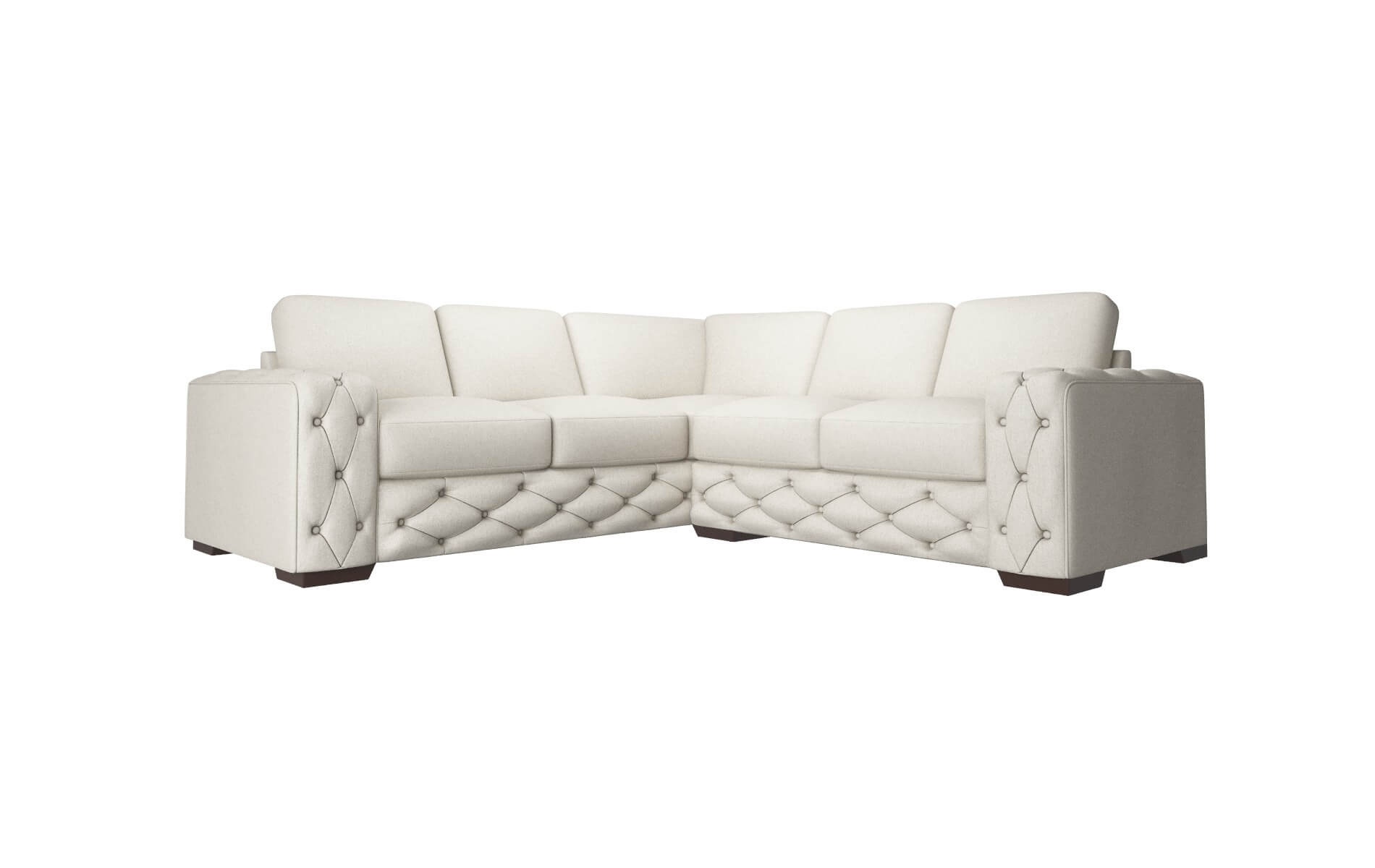 Windsor Insight Dove Sectional espresso legs 1