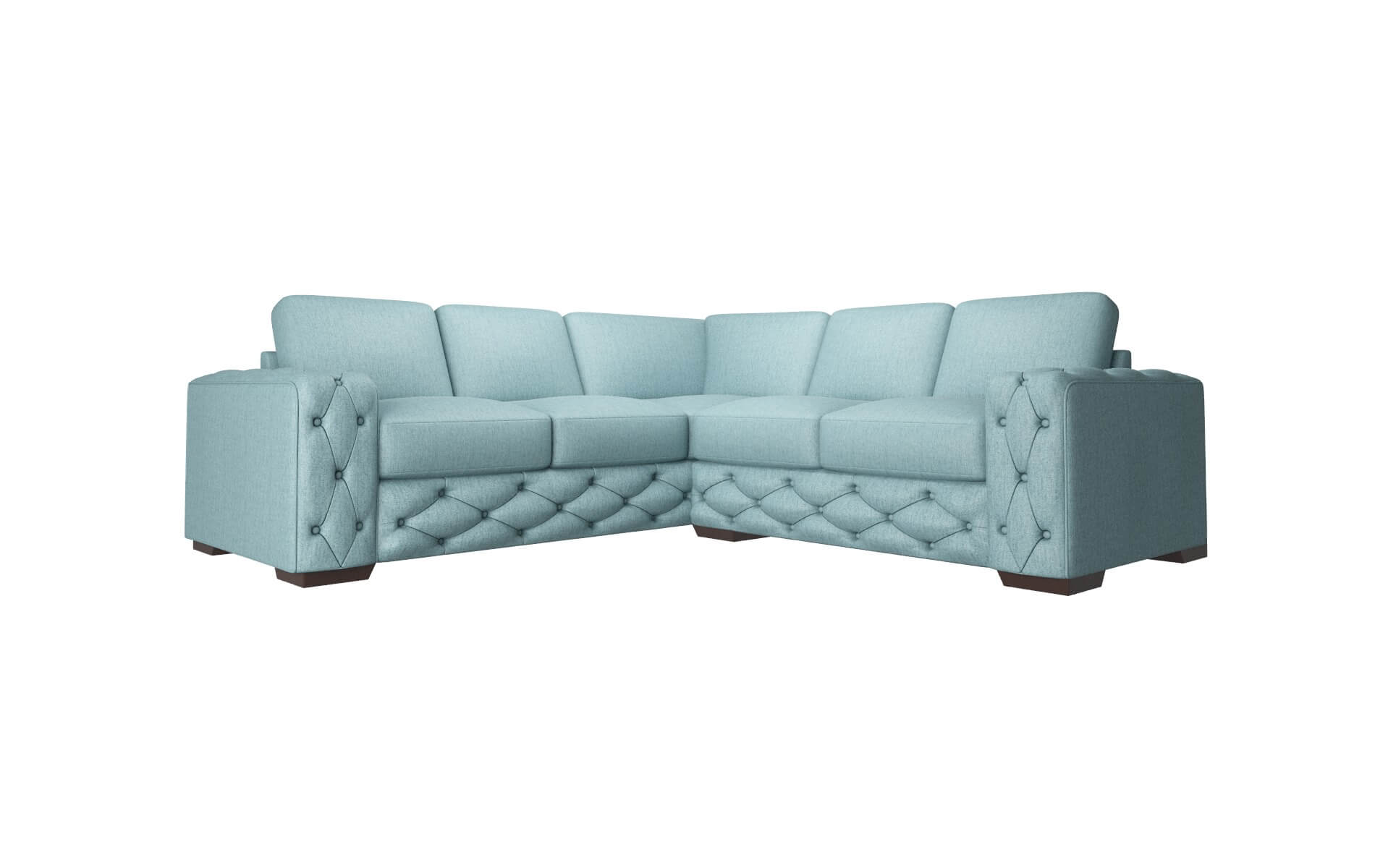 Windsor Insight Peacock Sectional espresso legs 1