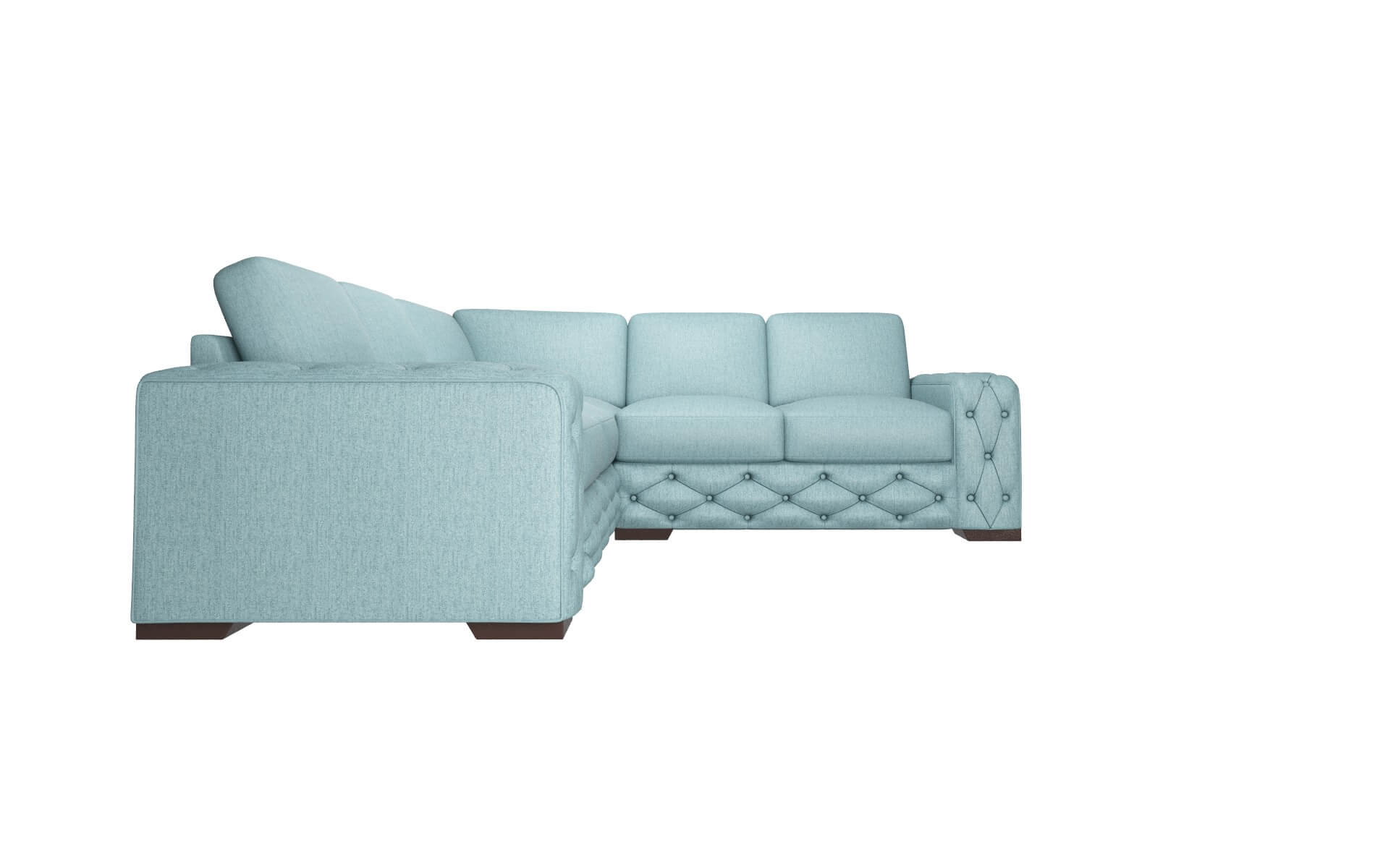Windsor Insight Peacock Sectional espresso legs 2