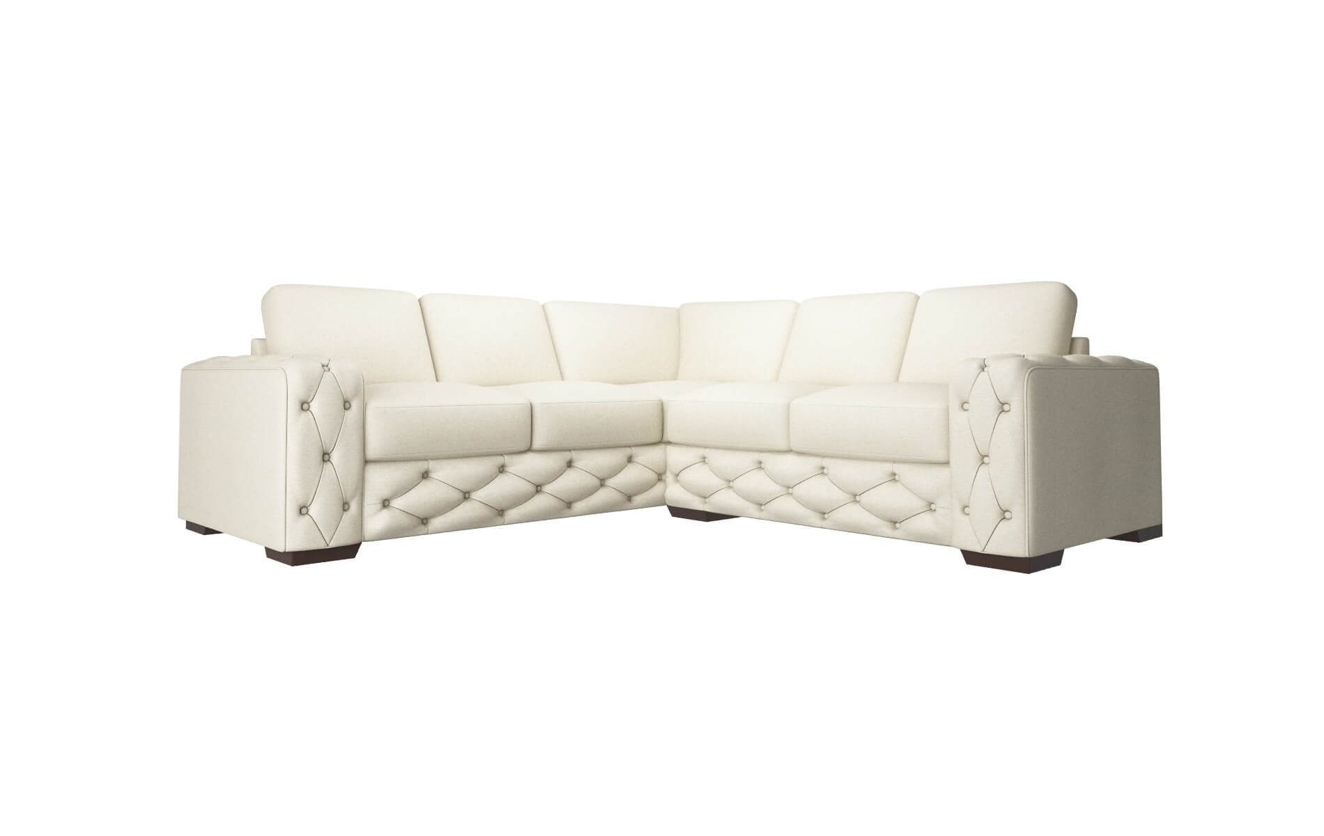 Windsor Lana Sand Sectional espresso legs 1