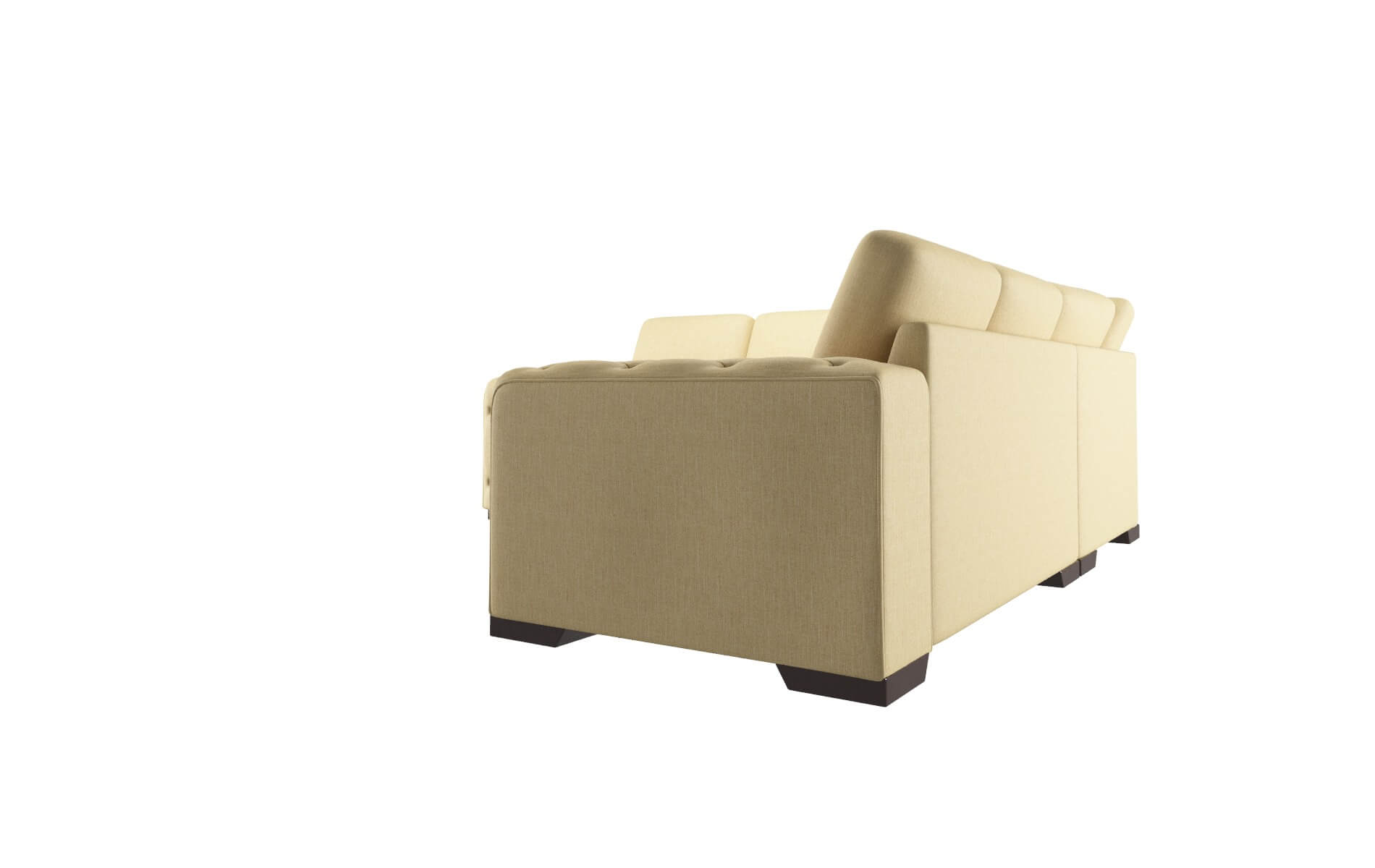 Windsor Malibu Maize Sectional espresso legs 4