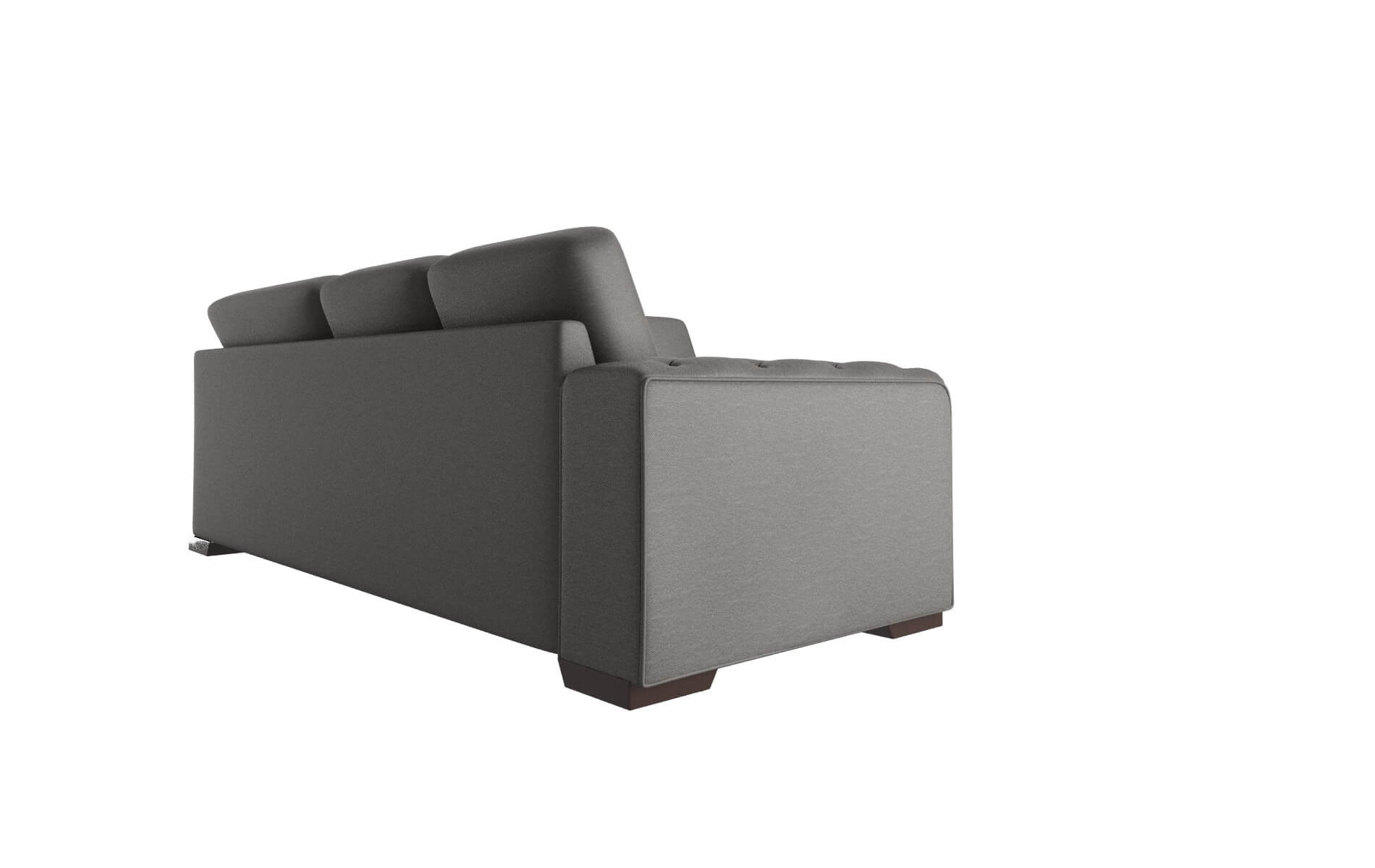 Windsor Oscar Grey Sectional espresso legs 3