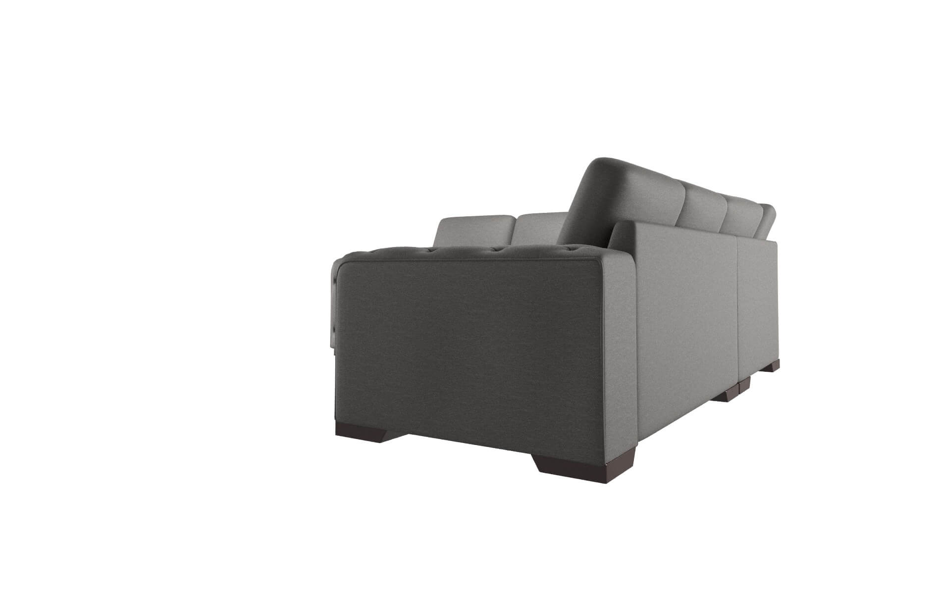 Windsor Oscar Grey Sectional espresso legs 4