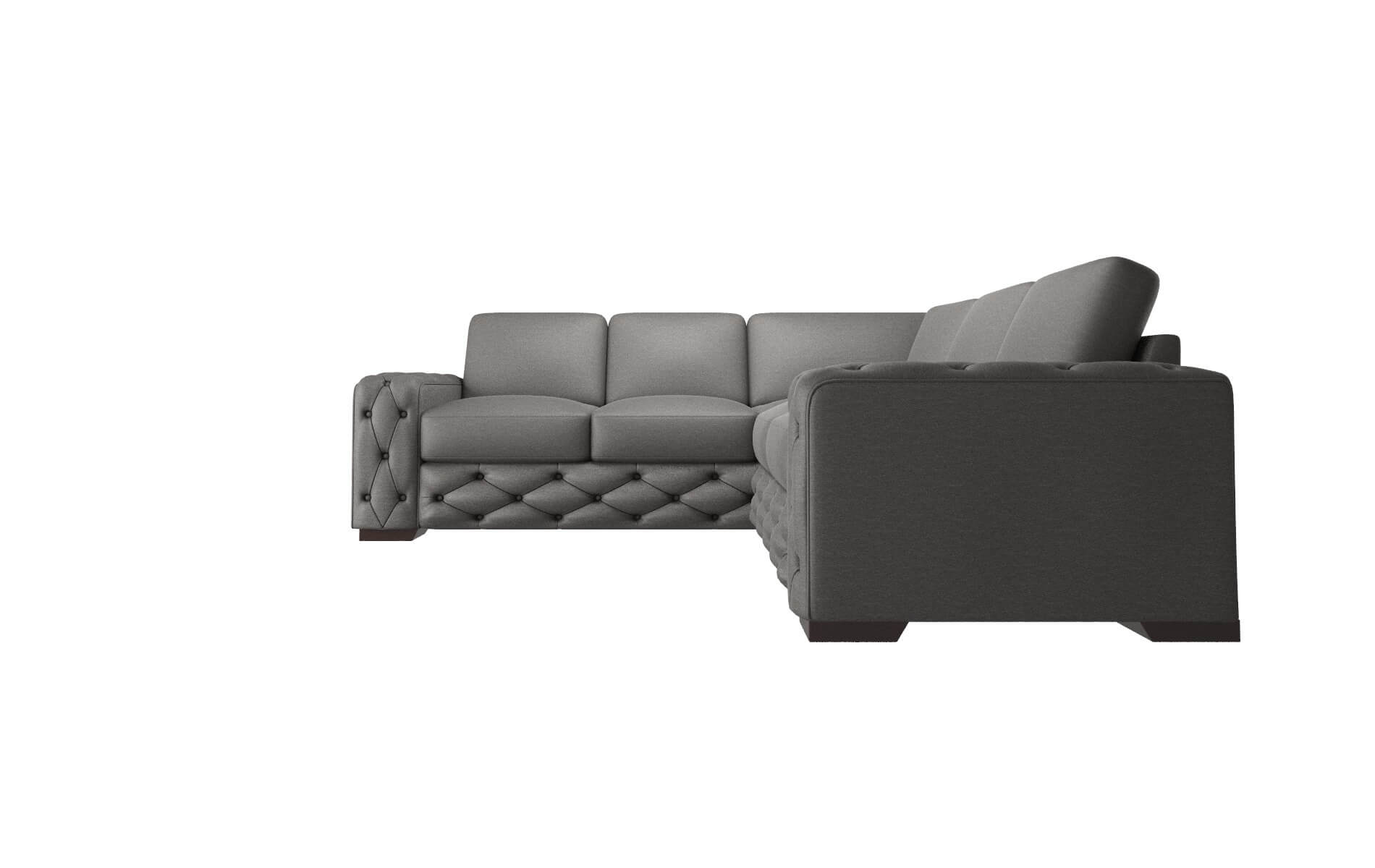 Windsor Oscar Grey Sectional espresso legs 5