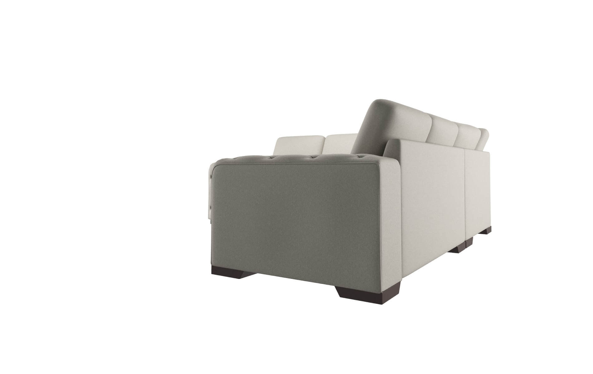 Windsor Oscar Silver Sectional espresso legs 4