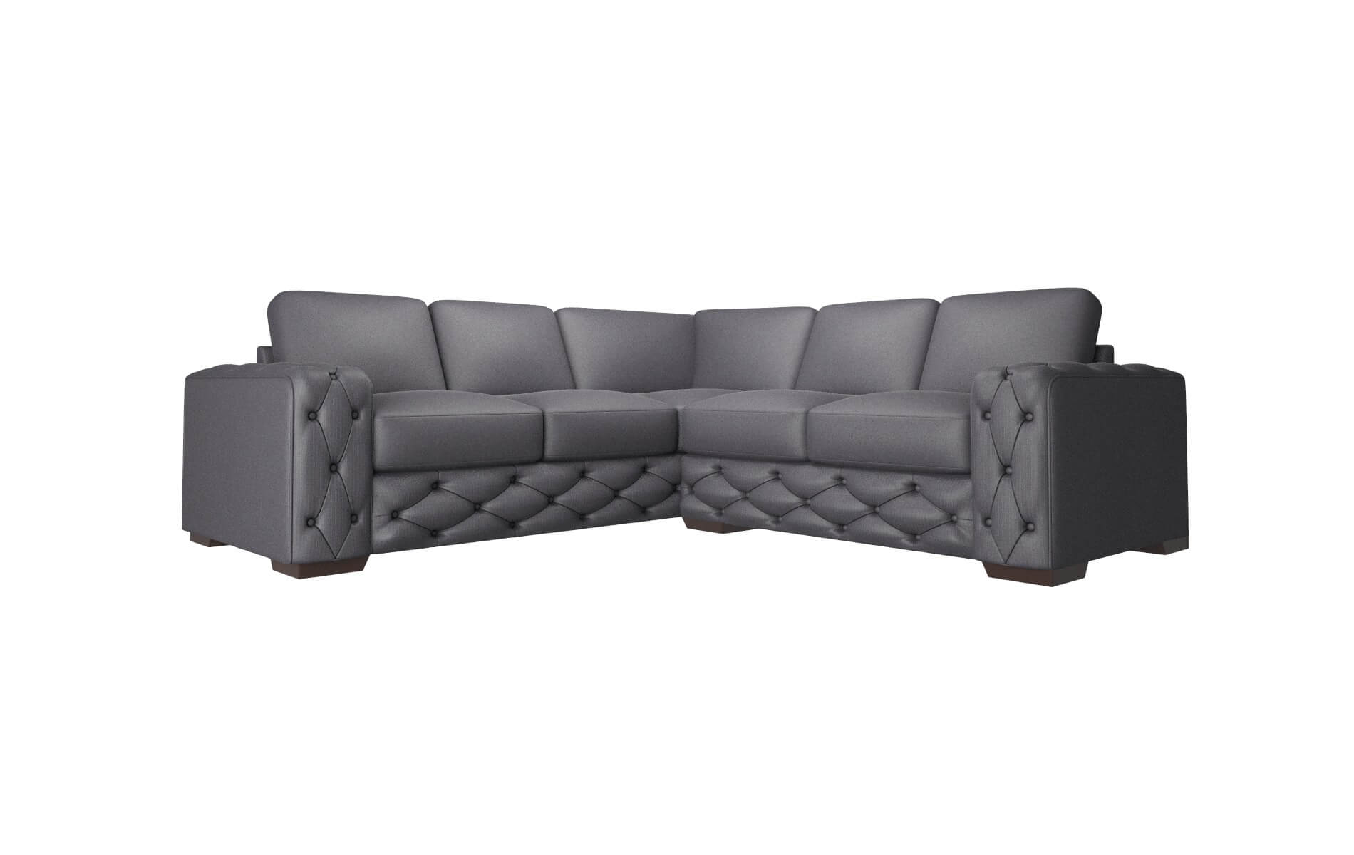 Windsor Parker Charcoal Sectional espresso legs 1