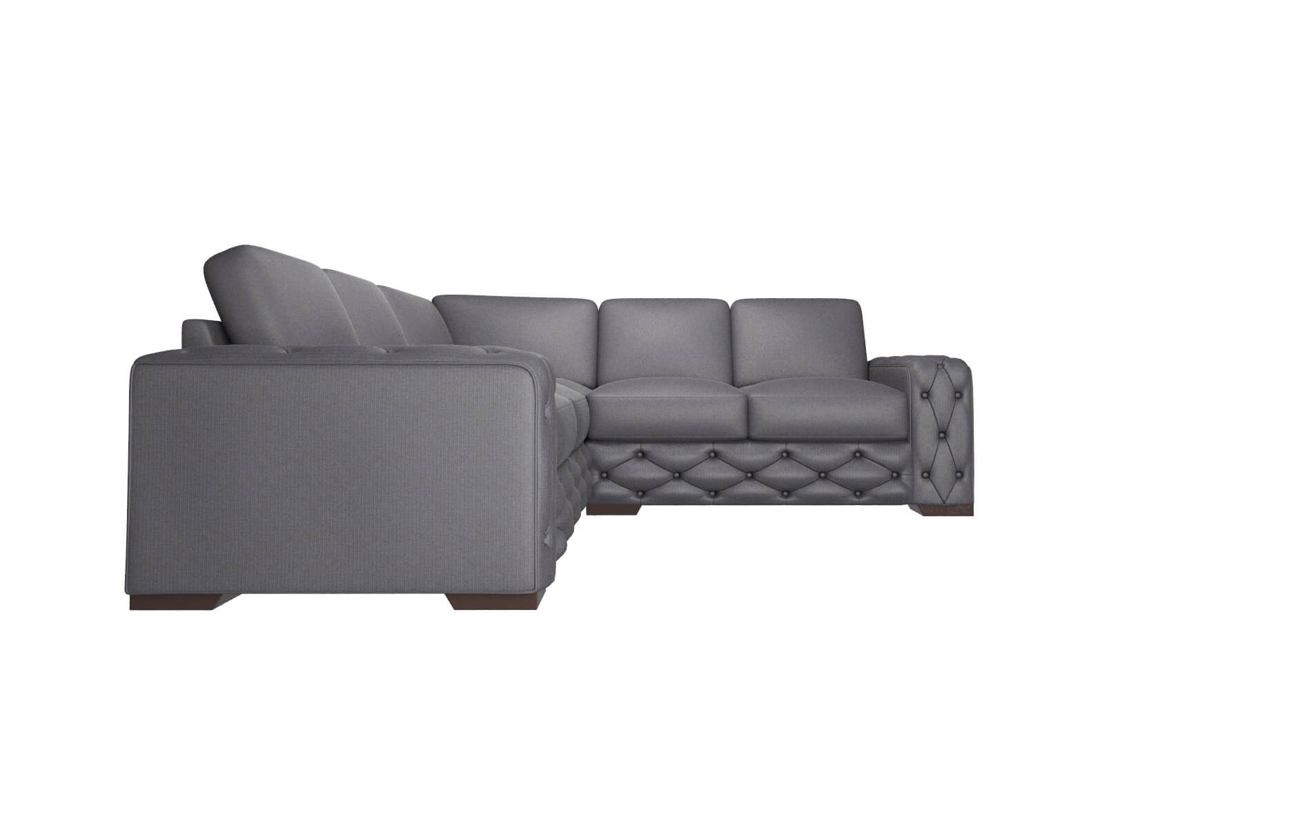 Windsor Parker Charcoal Sectional espresso legs 2