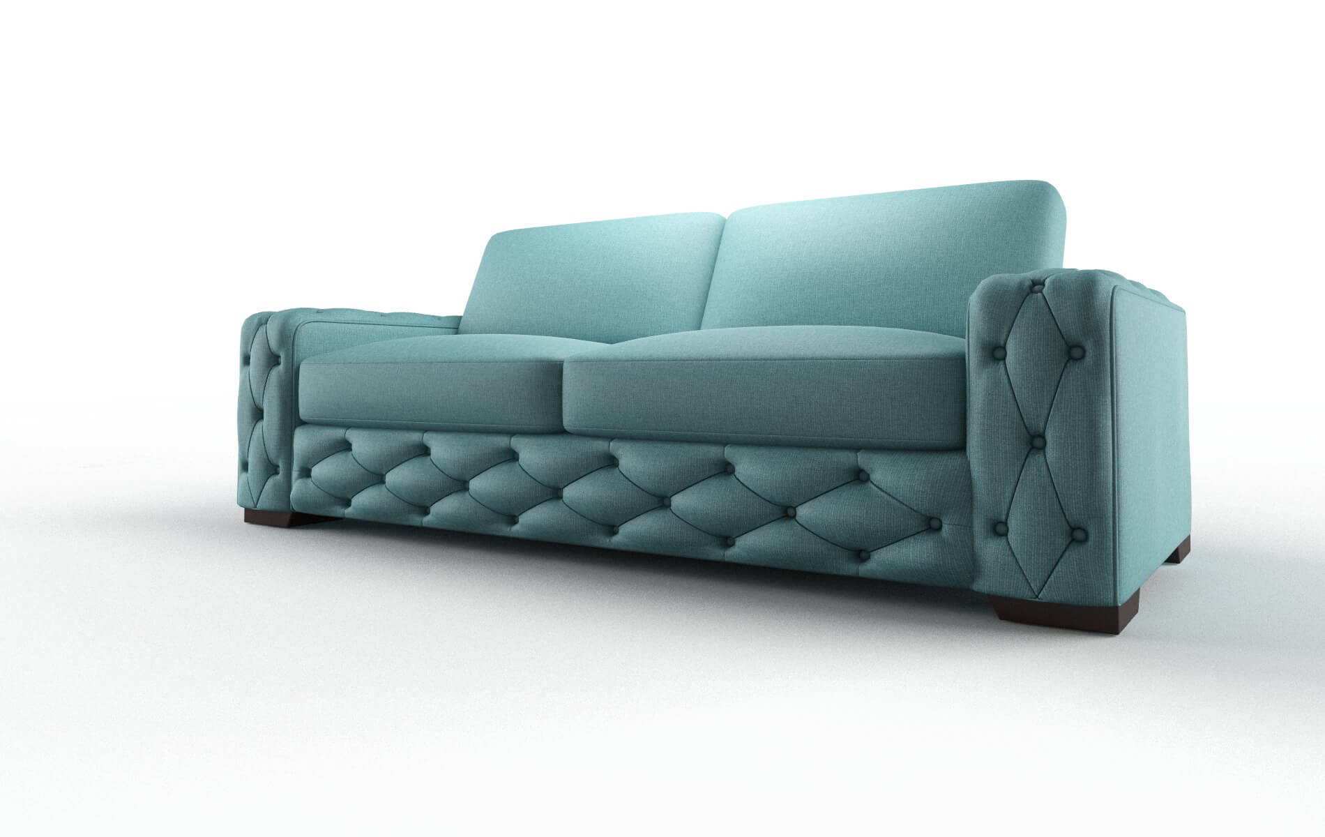 Windsor Parker Turquoise Sofa espresso legs 4