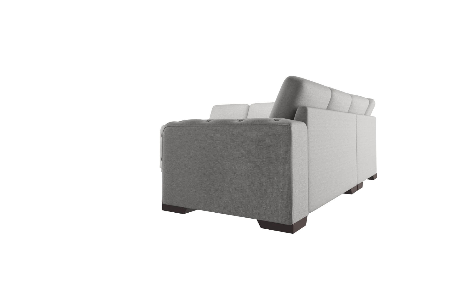 Windsor Phoenix Smoke Sectional espresso legs 4