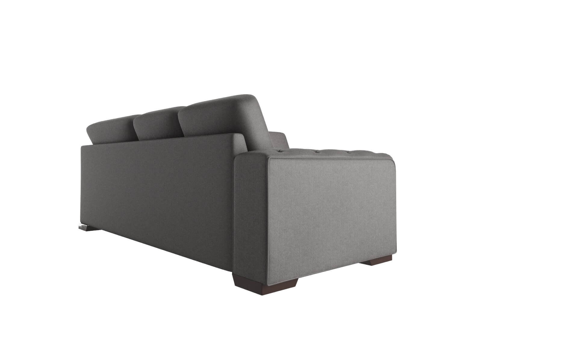 Windsor Sasha Grey Sectional espresso legs 3