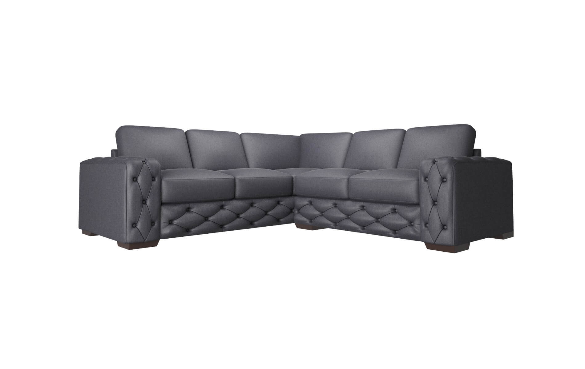 Windsor Sasha navy Sectional Espresso Legs  1