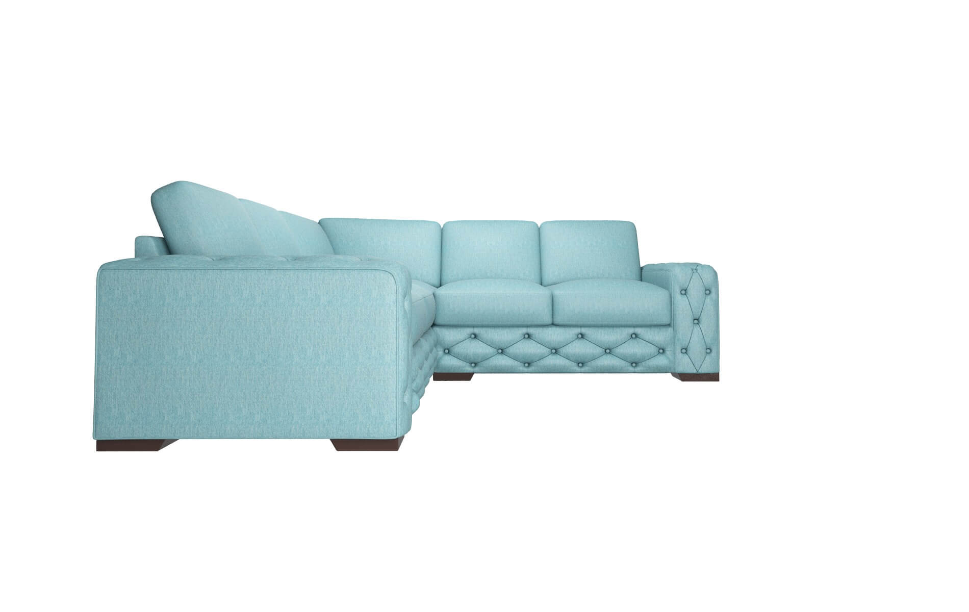 Windsor Sorrento Denim Sectional espresso legs 2